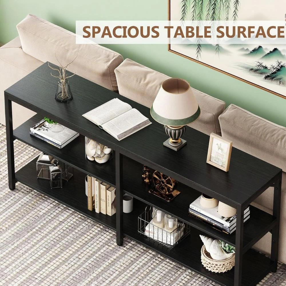 Long Console Table for Living Room, Slim Entryway Sofa Table with Storage Shelf, Modern Hallway Table, Narrow Coffee Table End Table view 4