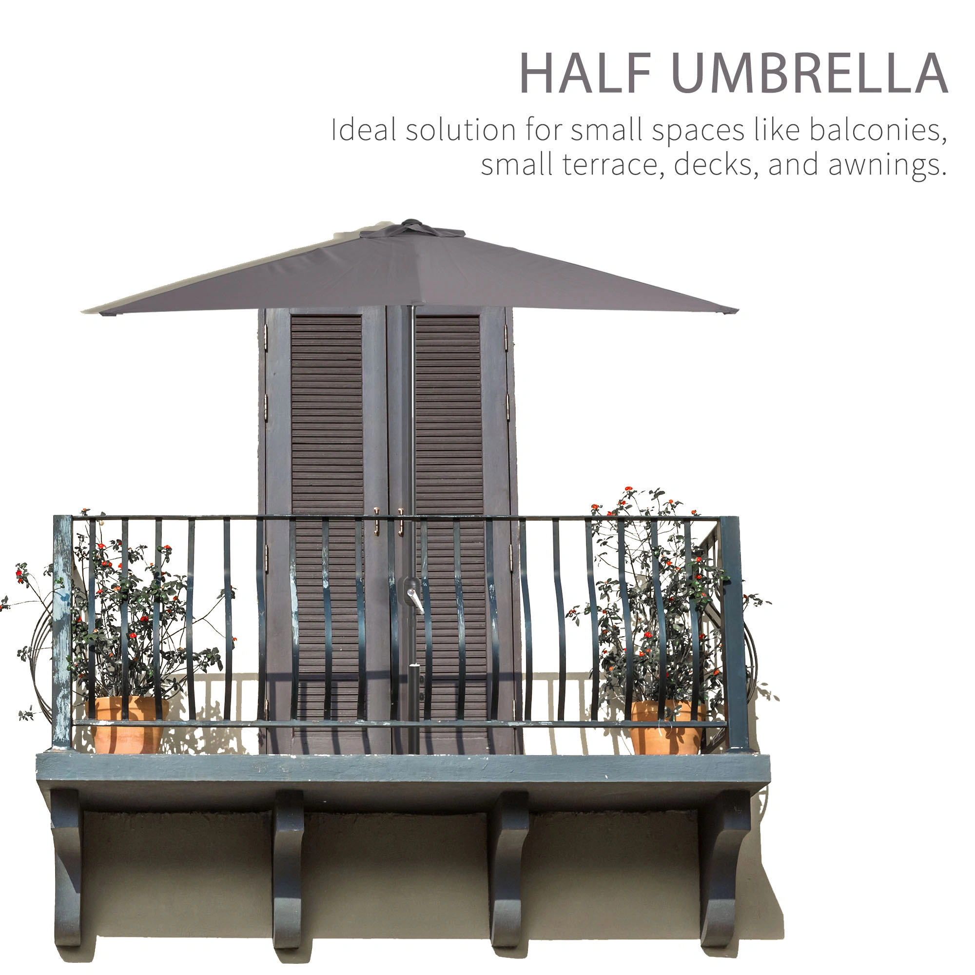 Wall Mounted Umbrella Rack, 3-in-1 Wall Hook Holder for Keys, Coats, Bags - Space-Saving Entryway Organizer, Easy Install view 3