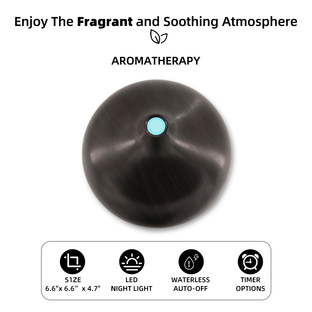 18.6oz Aromatherapy Essential Oil Diffuser Wood Grain Remote Control Ultrasonic Air Humidifier Cool 7 Color LED Light With 6 Oils view 6