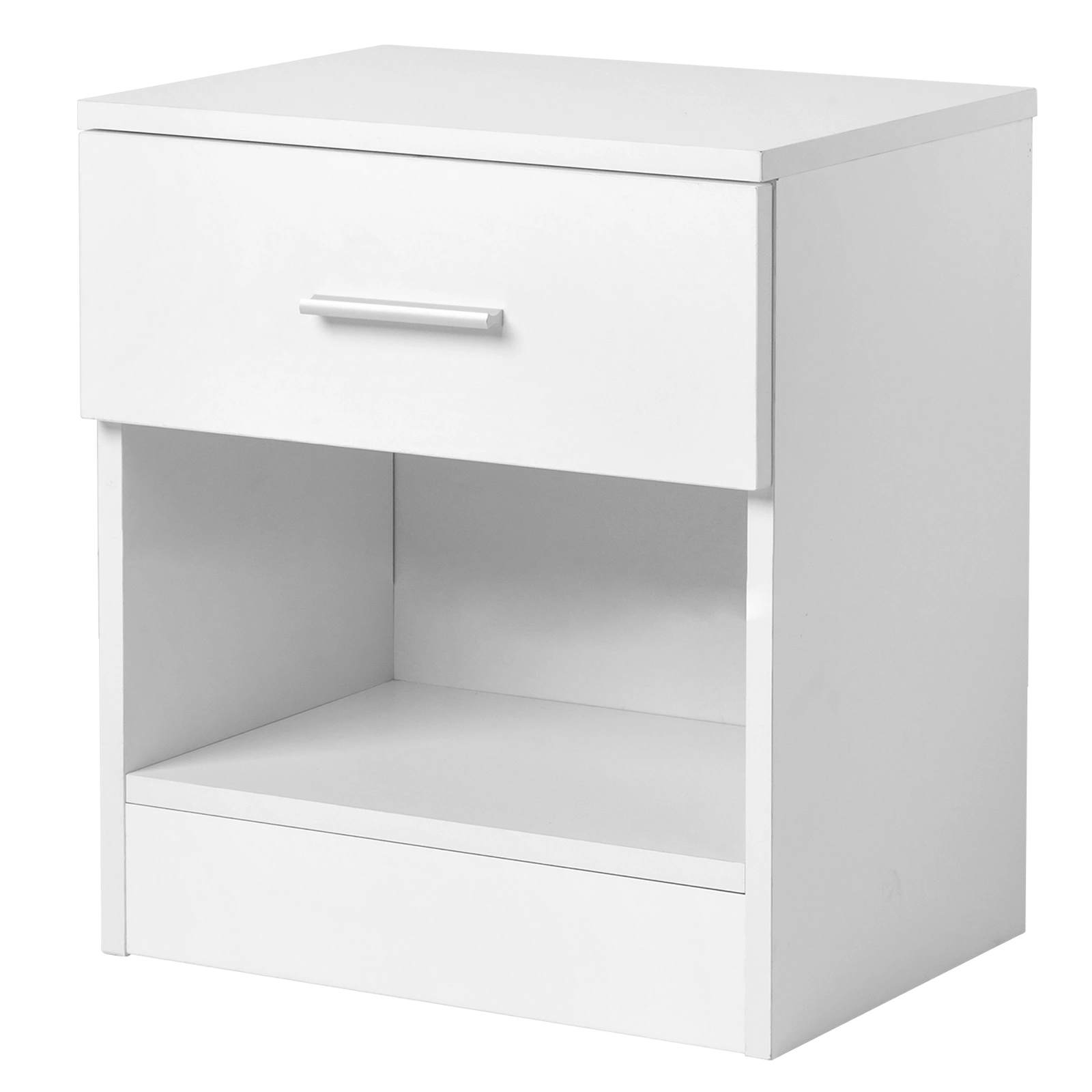 2-Tier Nightstand Bedside Cabinet End Table for Bedroom Home Office White view 8