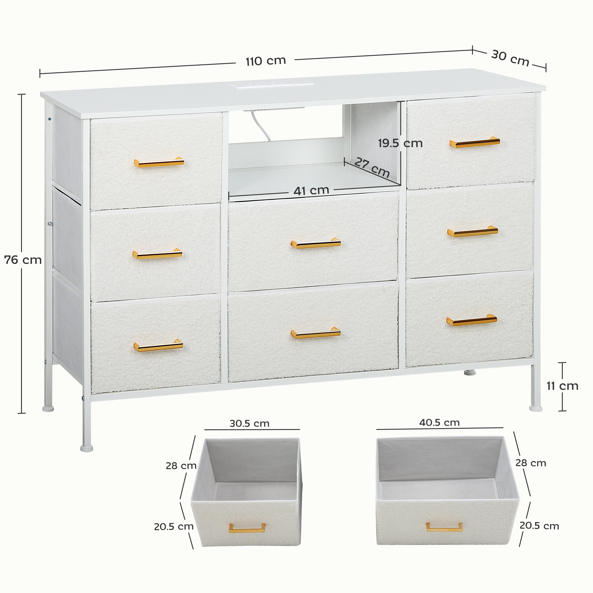 Modern Storage Cabinet with Doors & Shelves, Heavy Duty Metal Utility Organizer for Garage, Kitchen, Office view 3