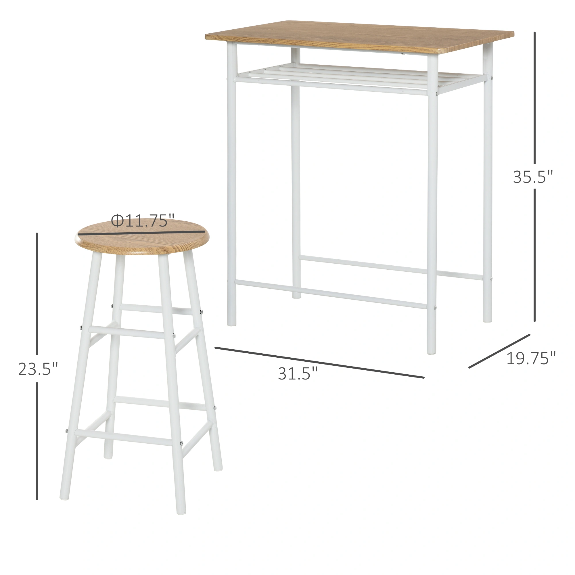 Elevate your home bar with this stylish pub table and chair set, perfect for creating a cozy gathering spot in any space view 2
