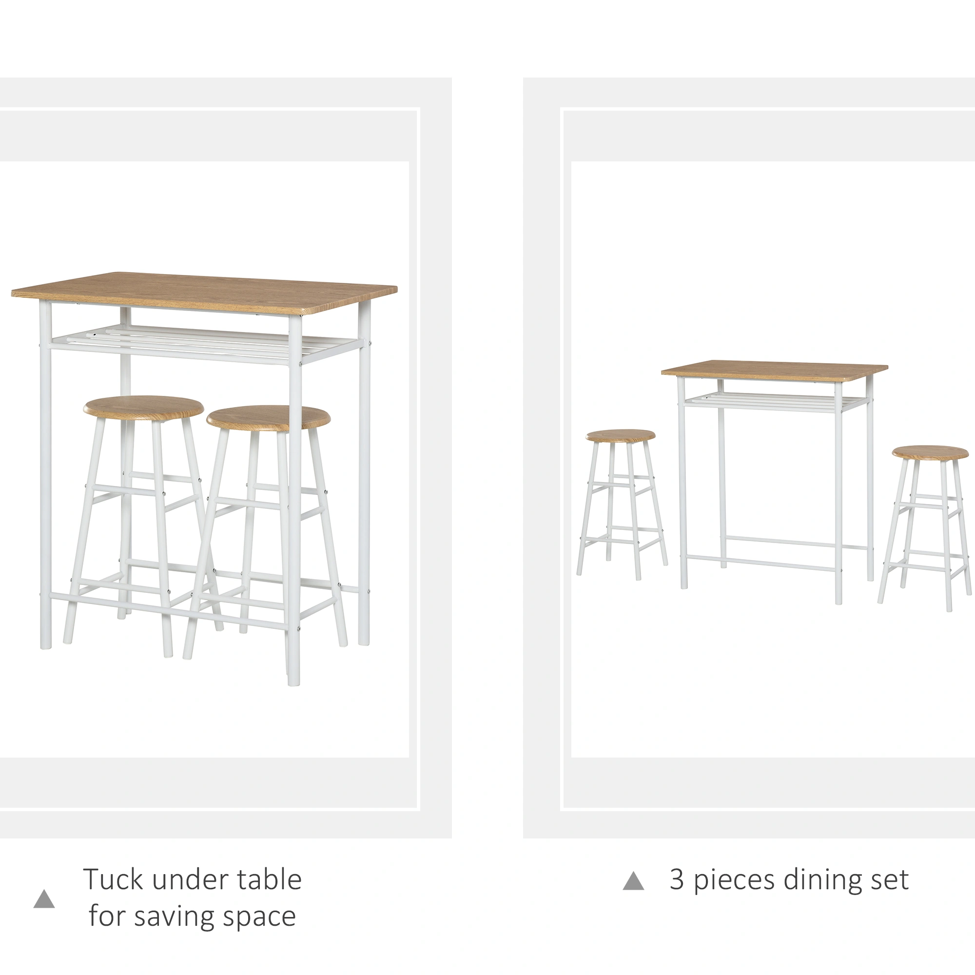 Elevate your home bar with this stylish pub table and chair set, perfect for creating a cozy gathering spot in any space view 3