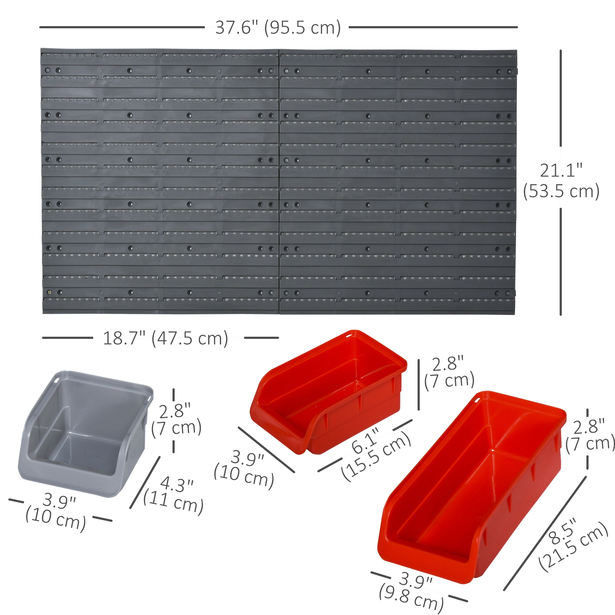 Wall Mount Tool Organizer Heavy Duty Storage Rack Hanging Toolbox Cabinet Holder view 2