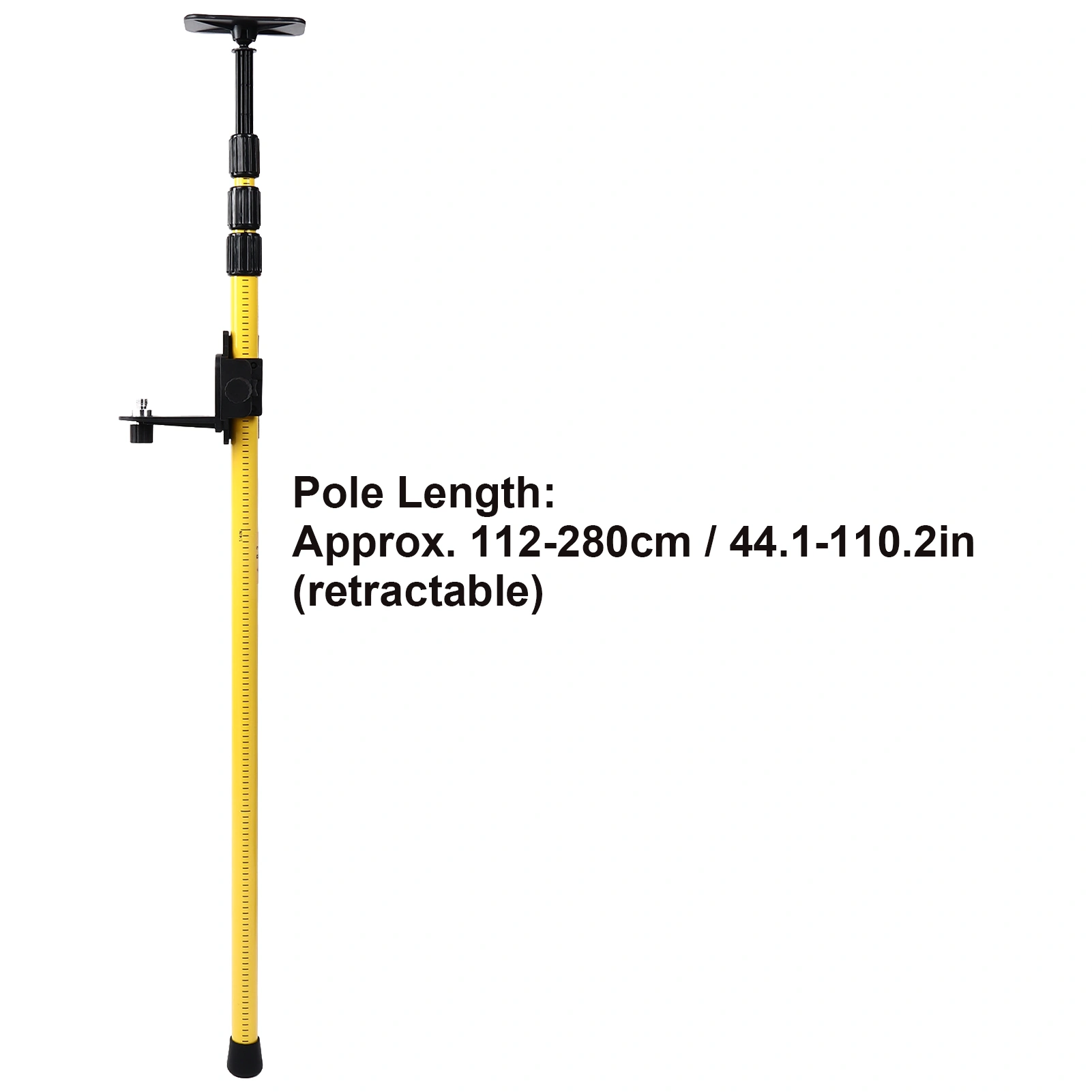 8m Telescoping Laser Leveling Pole Adjustable Mount for Rotary & Line Lasers view 3