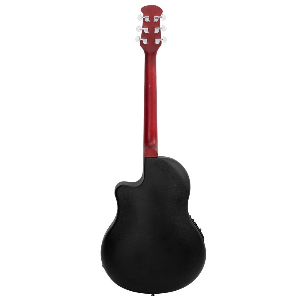41 inch Full-Size Cutaway Acoustic-Electric Guitar Grape Voice Hole Spruce Top Round Back Sunset Color view 19