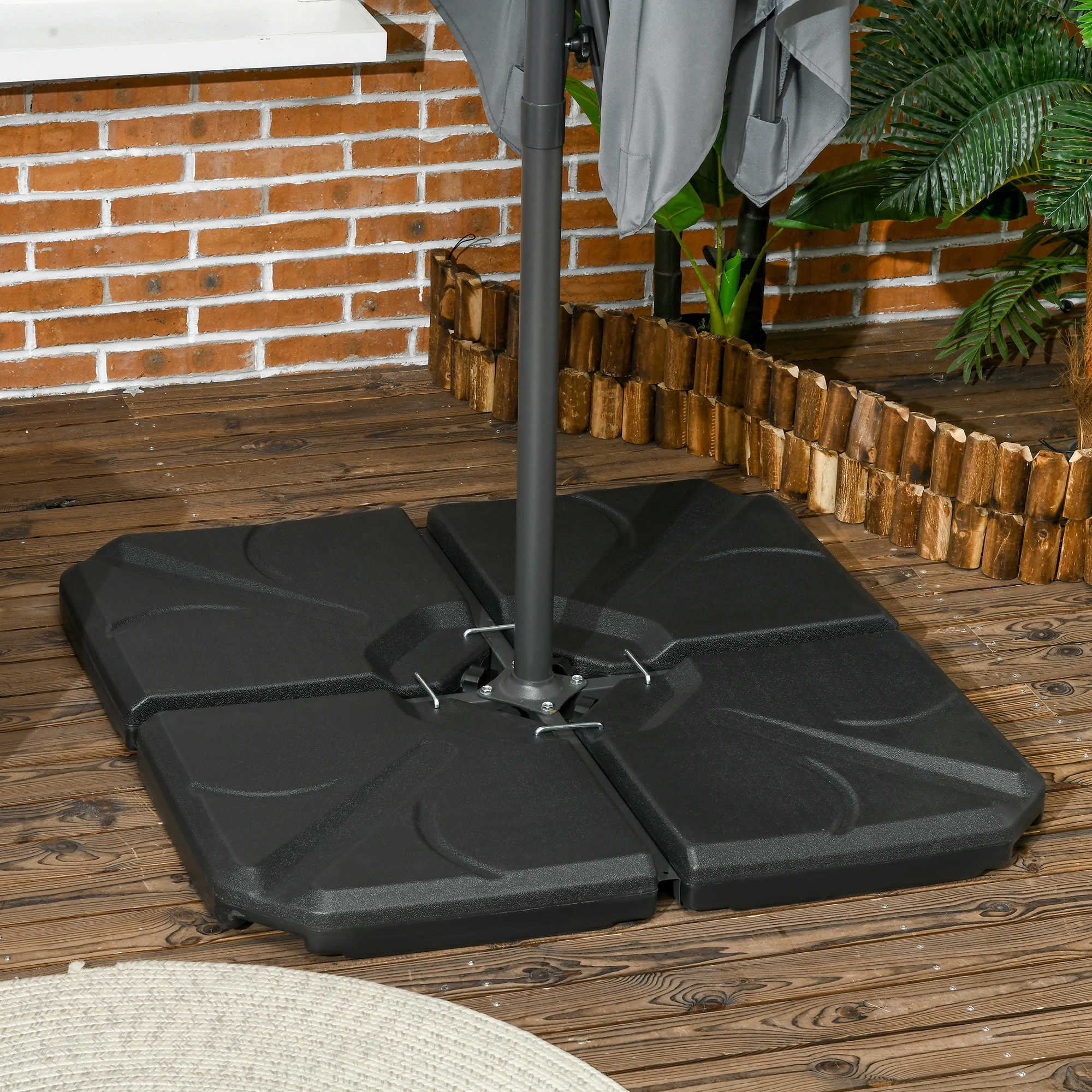 Heavy Duty Umbrella Base Weight Plate Stand, Patio Table Protector for Market Umbrella