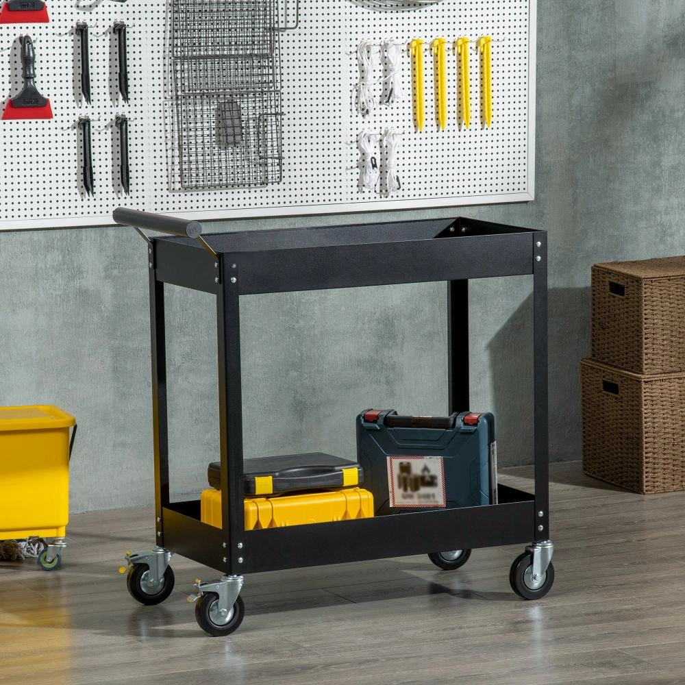 Heavy Duty Rolling Tool Cart, Mobile Workshop Cabinet with Drawers & Handles for Garage, Shop, Auto Repair view 2