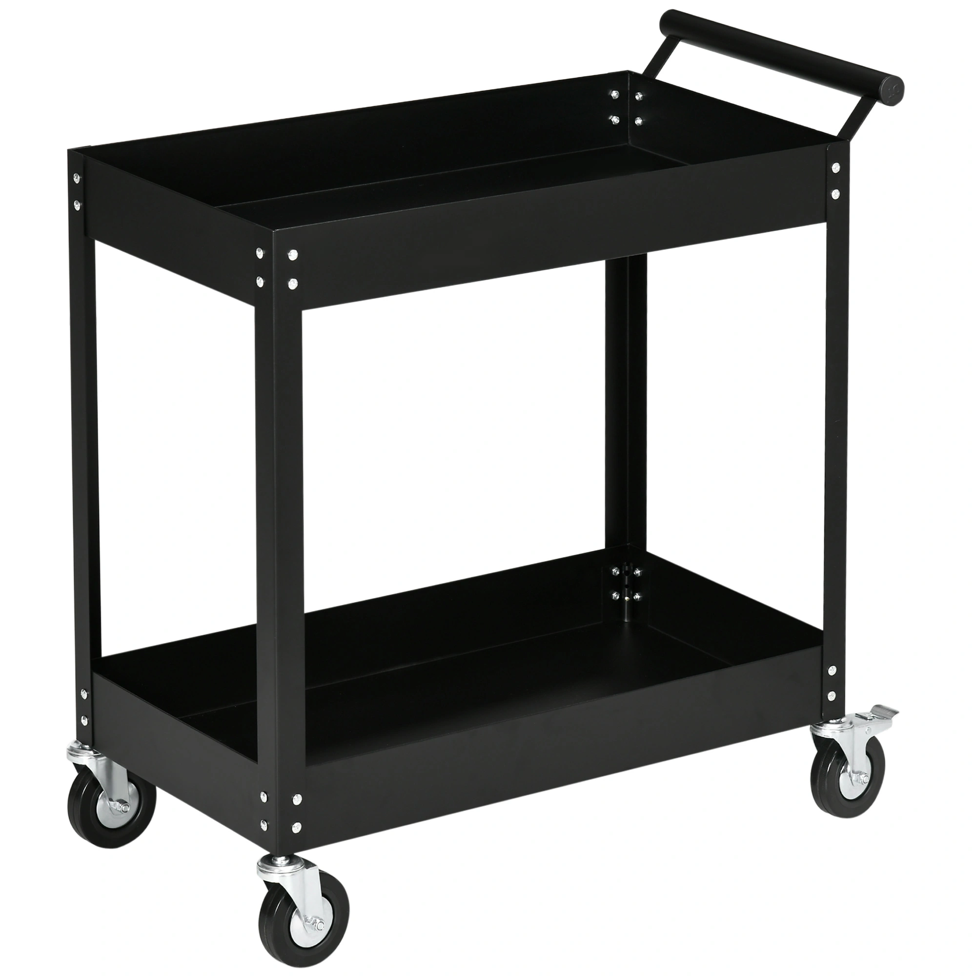 Heavy Duty Rolling Tool Cart, Mobile Workshop Cabinet with Drawers & Handles for Garage, Shop, Auto Repair view 3