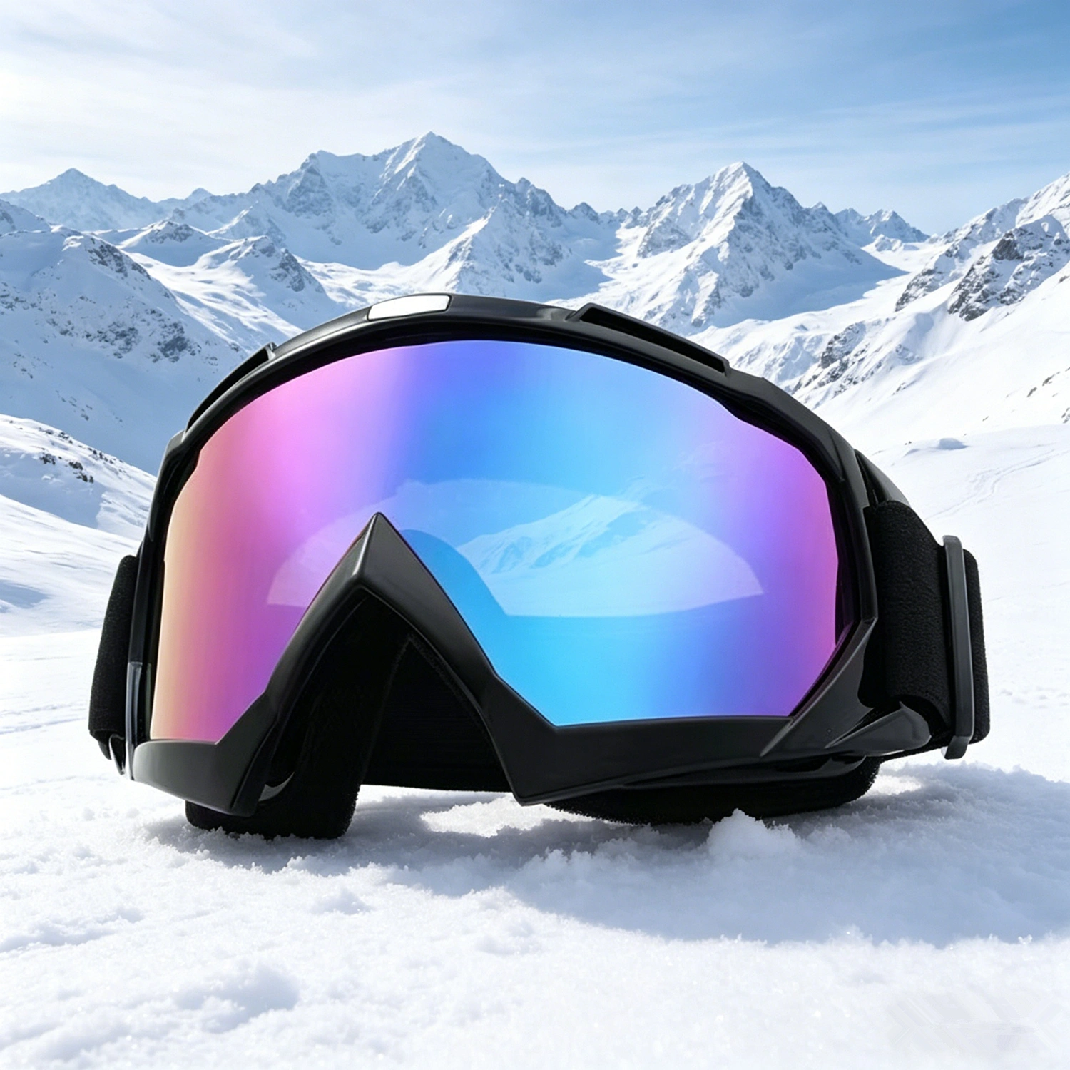 Windproof Anti-Scratch Dustproof Motorcycle Riding Goggles Ski Goggles Colorful Lens view 11