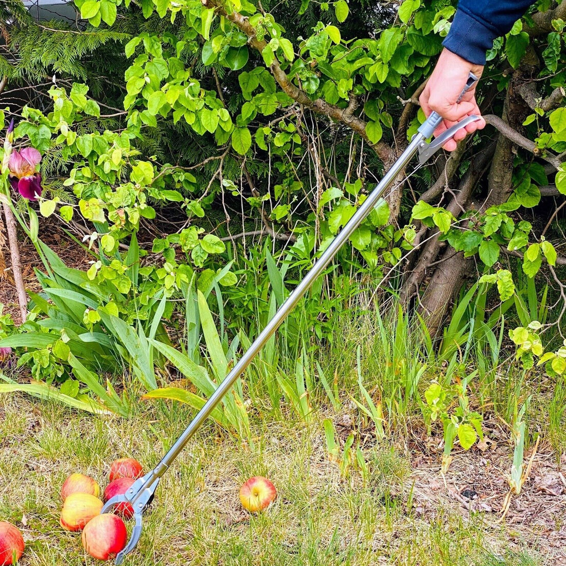 2x Extendable Metal Garbage Grabber Grabbing Tool, Long Reach Trash Picker, 37" Robust Waste Gripper view 3
