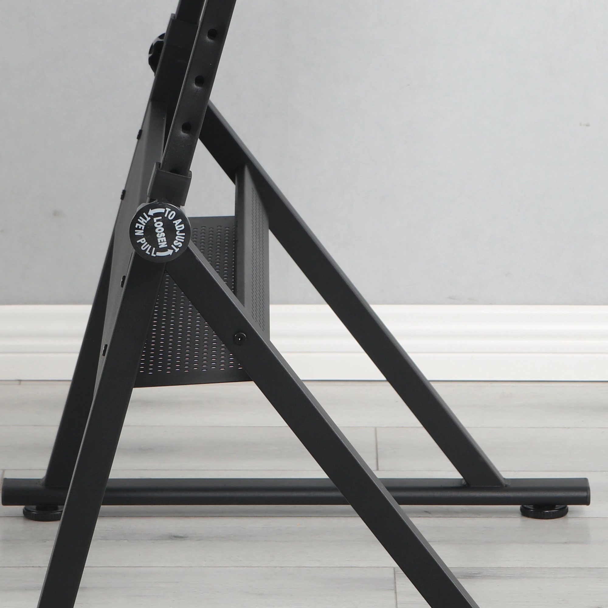 Adjustable Tempered Glass Drafting Table with Chair, Black Printing Desk, Angle-Tilt Work Table for Art & Design view 10