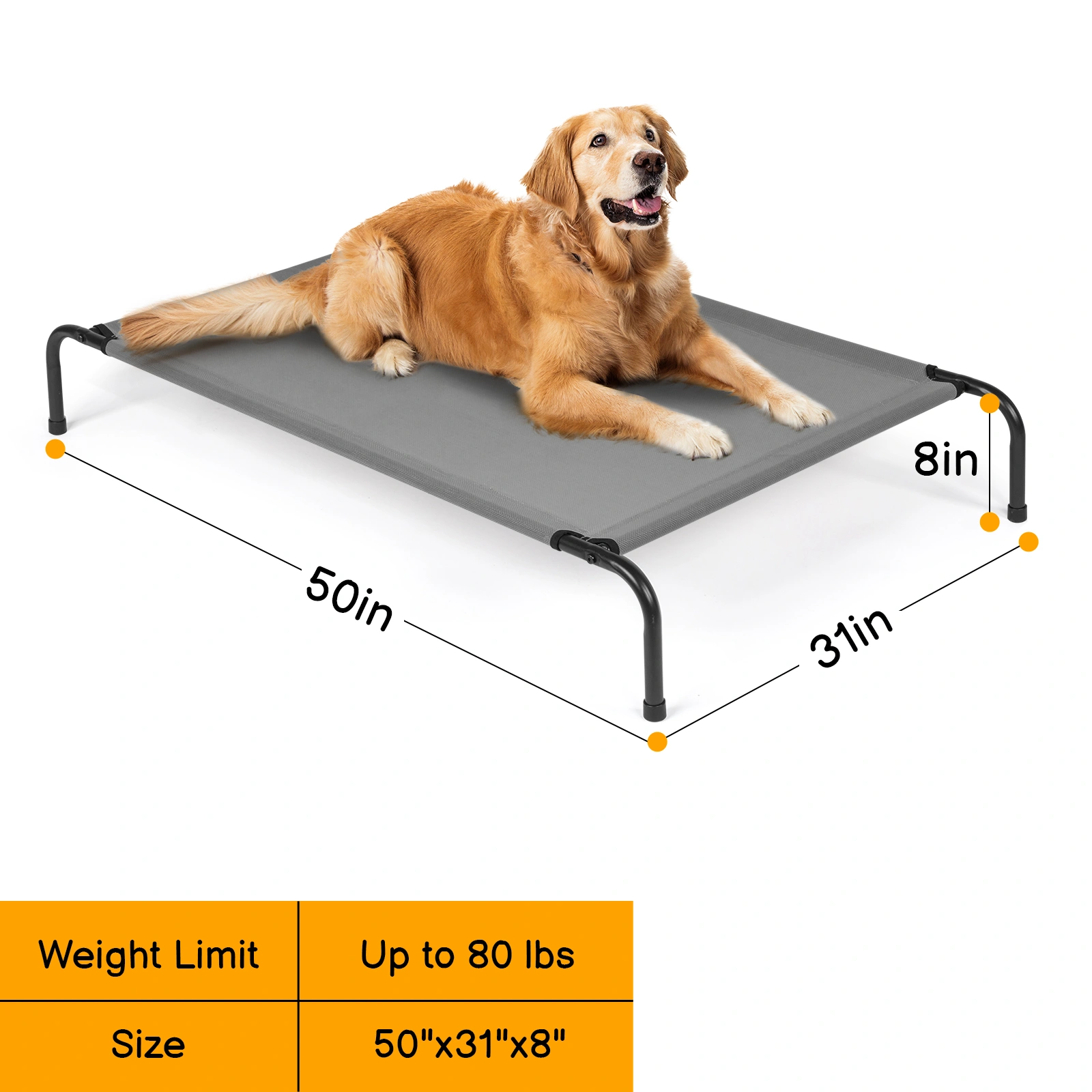 50"D x 31"W x 8"H Dog Bed view 16