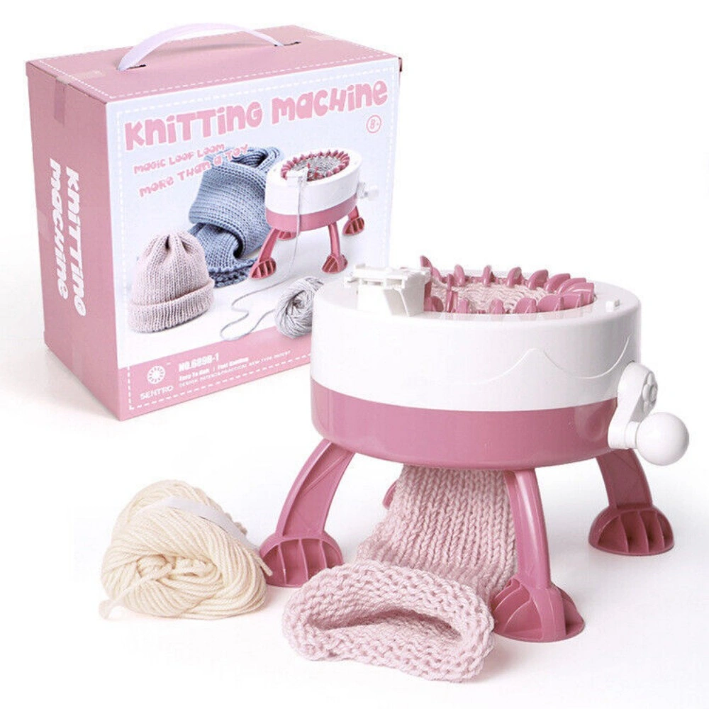 22 Needle Kid Knitting Machine Big Hand Weaving Loom DIY Scarf Hat Child Toy UK view 2