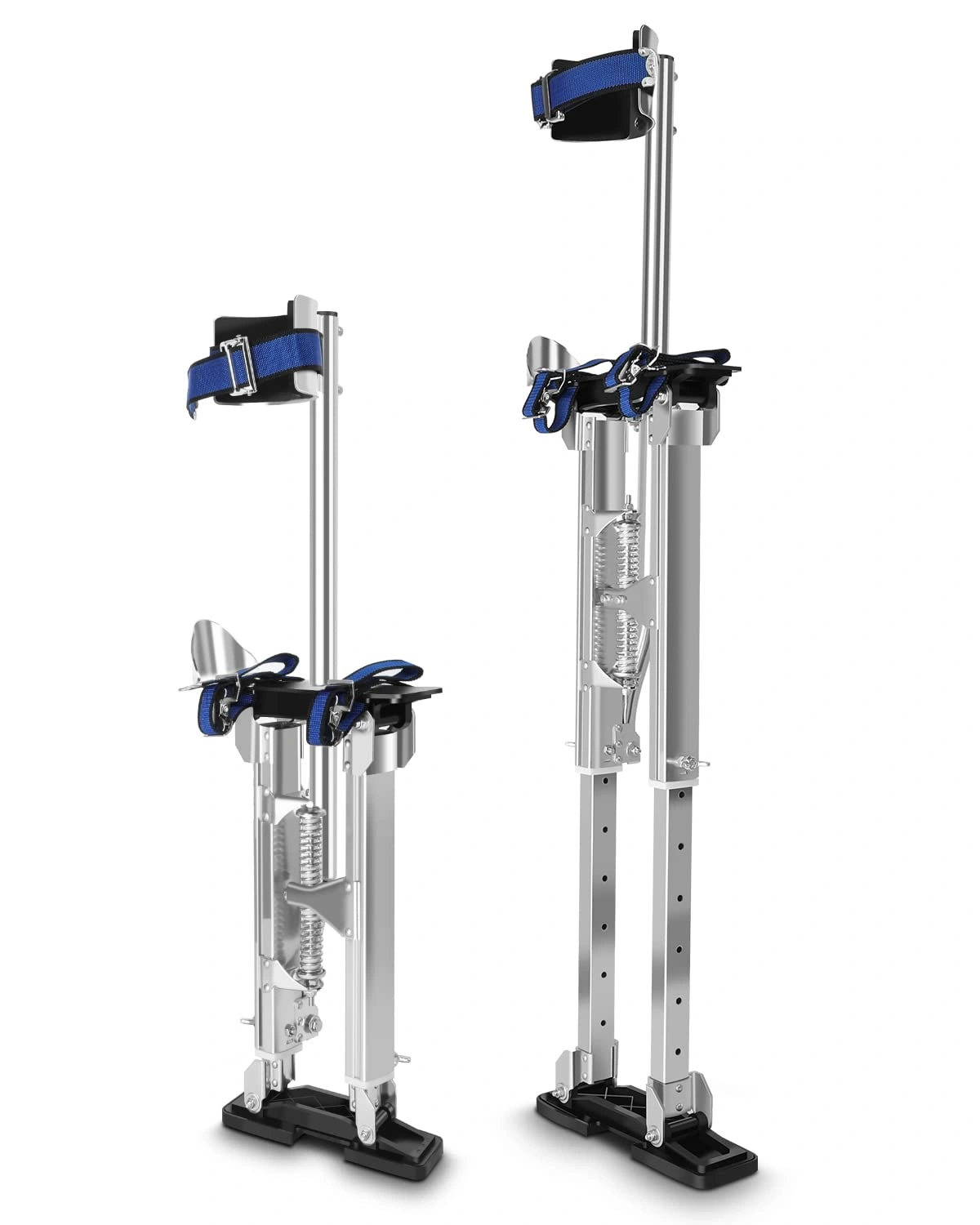 Adjustable Aluminum Painting Stilts 24-40 Inch, Heavy Duty Silver Extension Stilts for Painting Trimming Stage view 2
