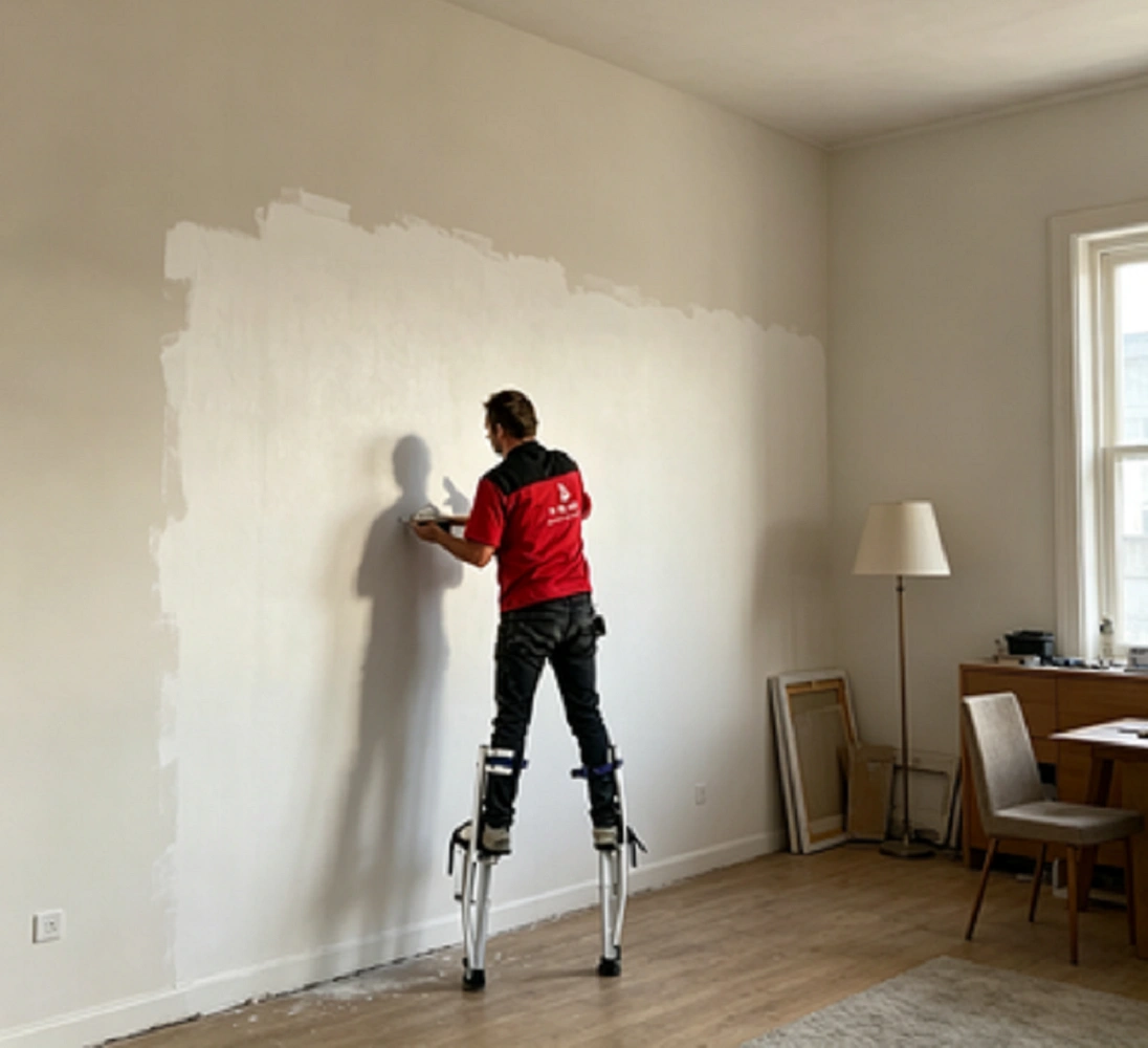 Adjustable Aluminum Painting Stilts 24-40 Inch, Heavy Duty Silver Extension Stilts for Painting Trimming Stage view 3