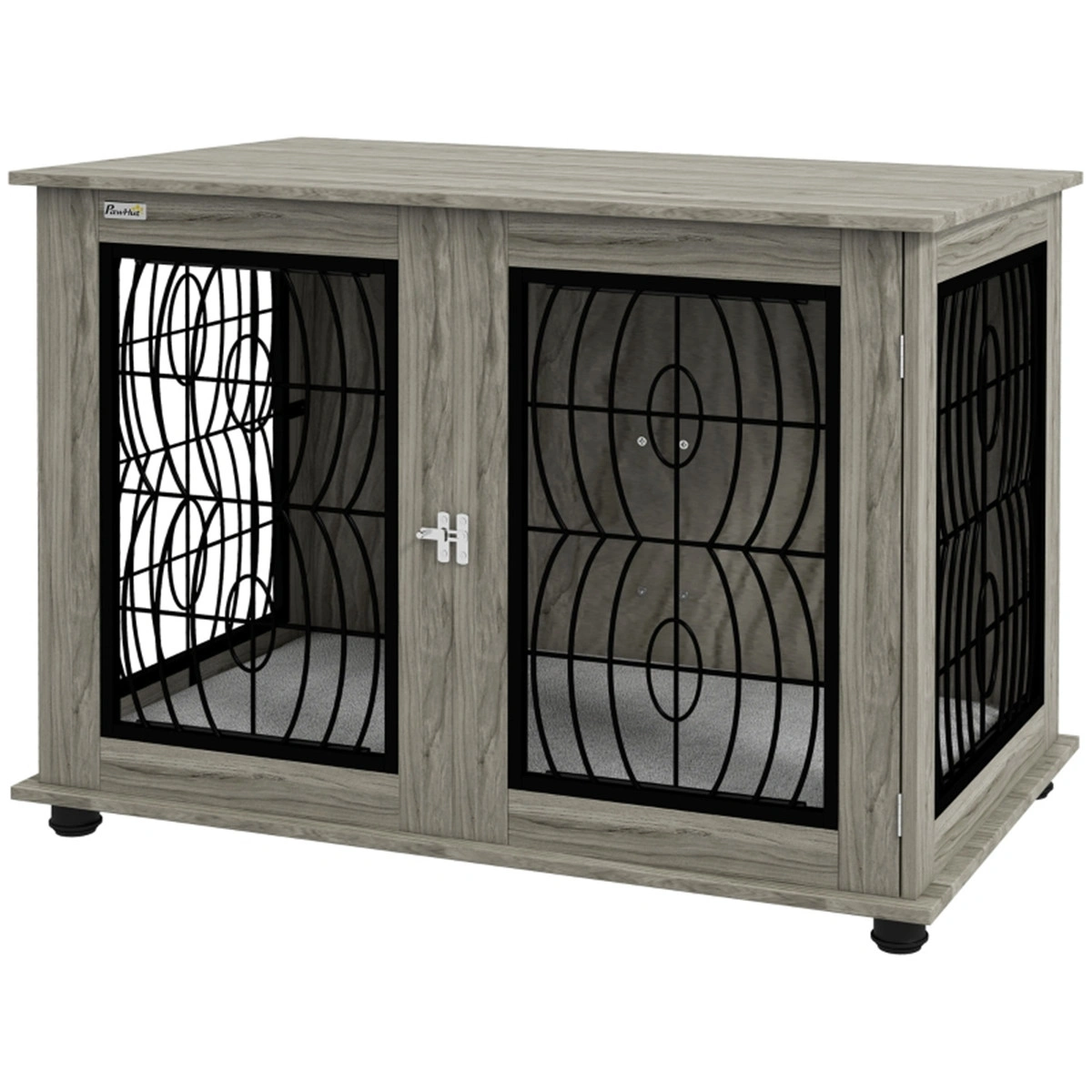 Heavy Duty Metal Dog Crate, Foldable Pet Kennel with Divider, Door Lock, Tray, Indoor Outdoor Use view 2