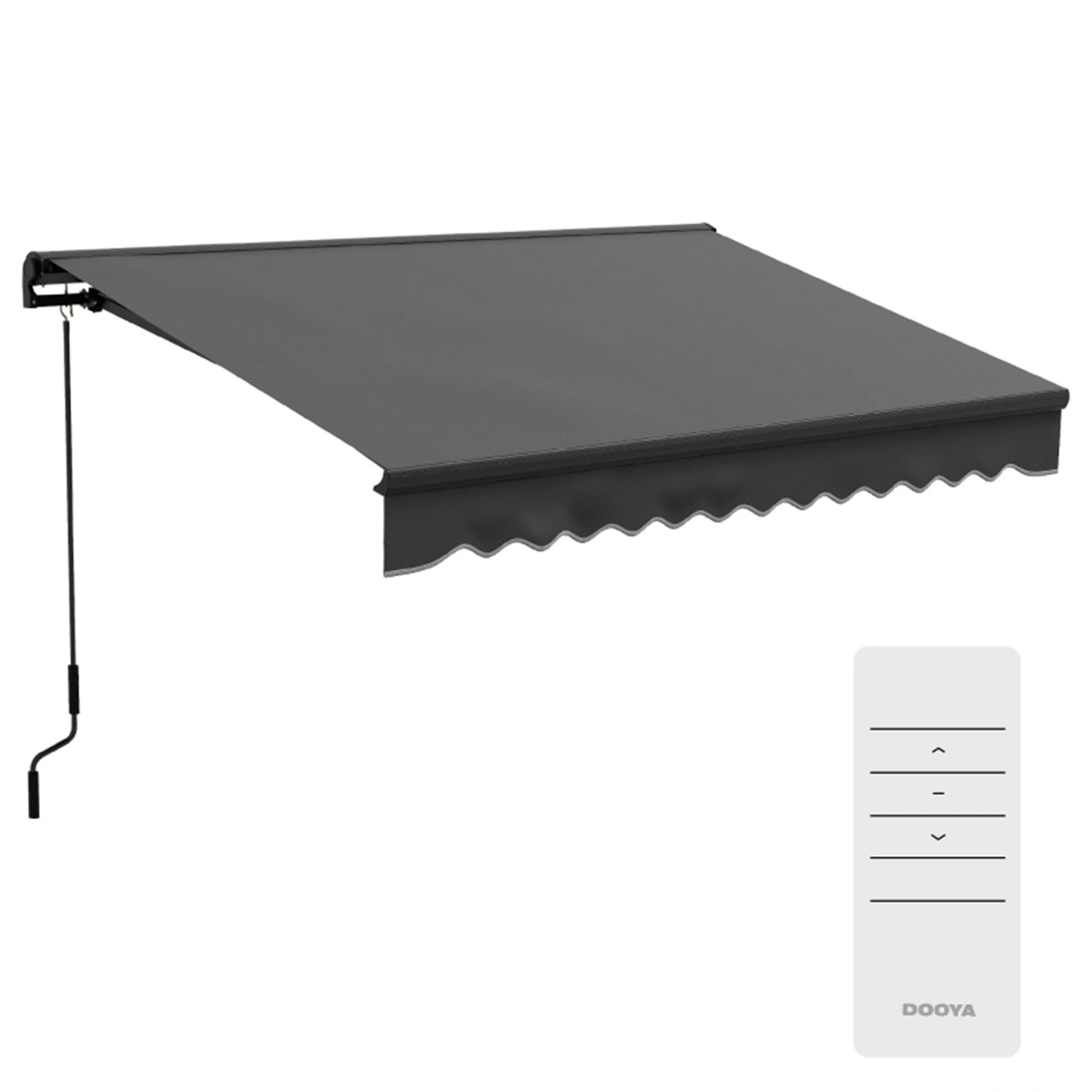 Retractable Patio Awning 10x8 Waterproof Outdoor Sunshade Canvas with Motorized Arm view 3