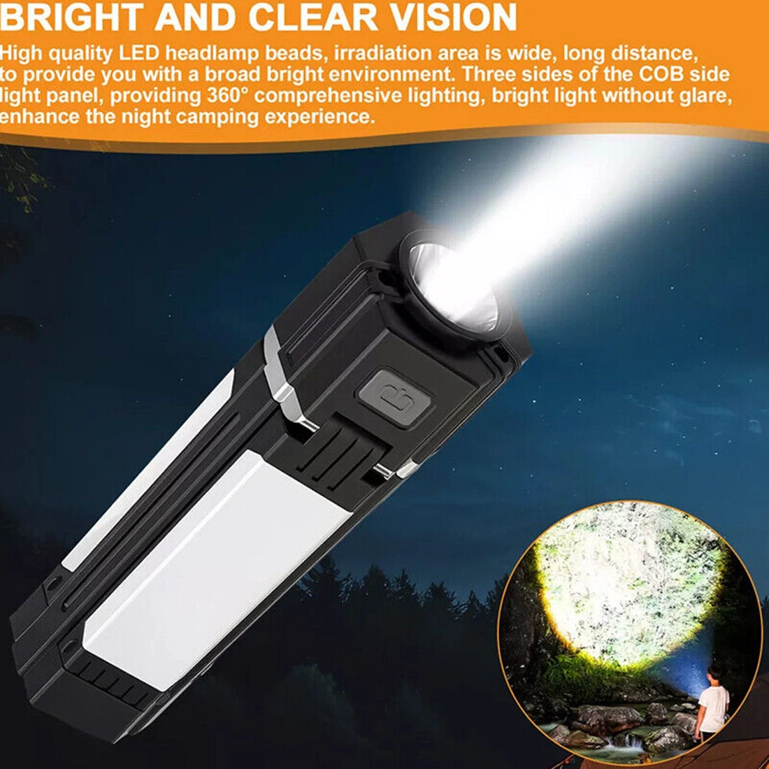 Rechargeable Foldable LED Camping Lantern 5 Modes, Portable Light for Outdoor Hiking Camp