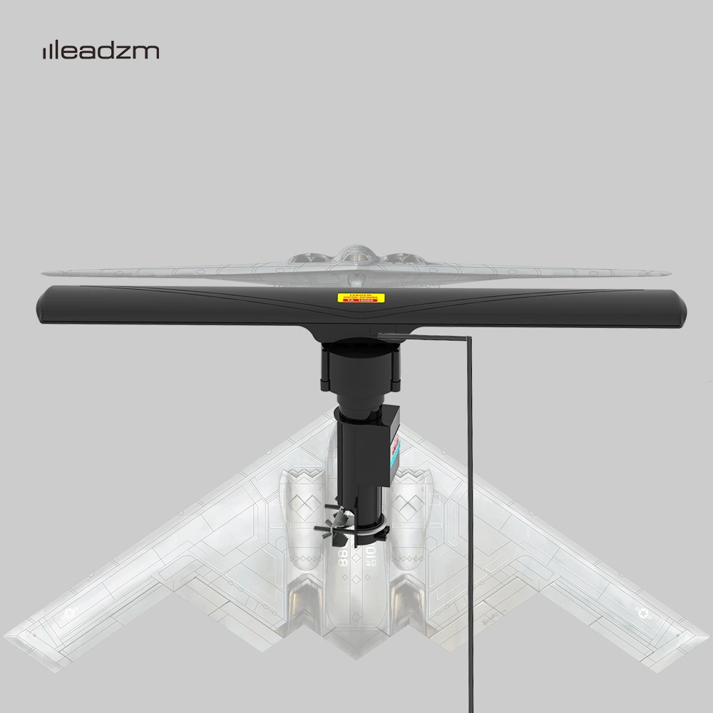 10000 110V 40-860MHz 20±3dB 350°Rotation UV Dual-band Outdoor Antenna Black