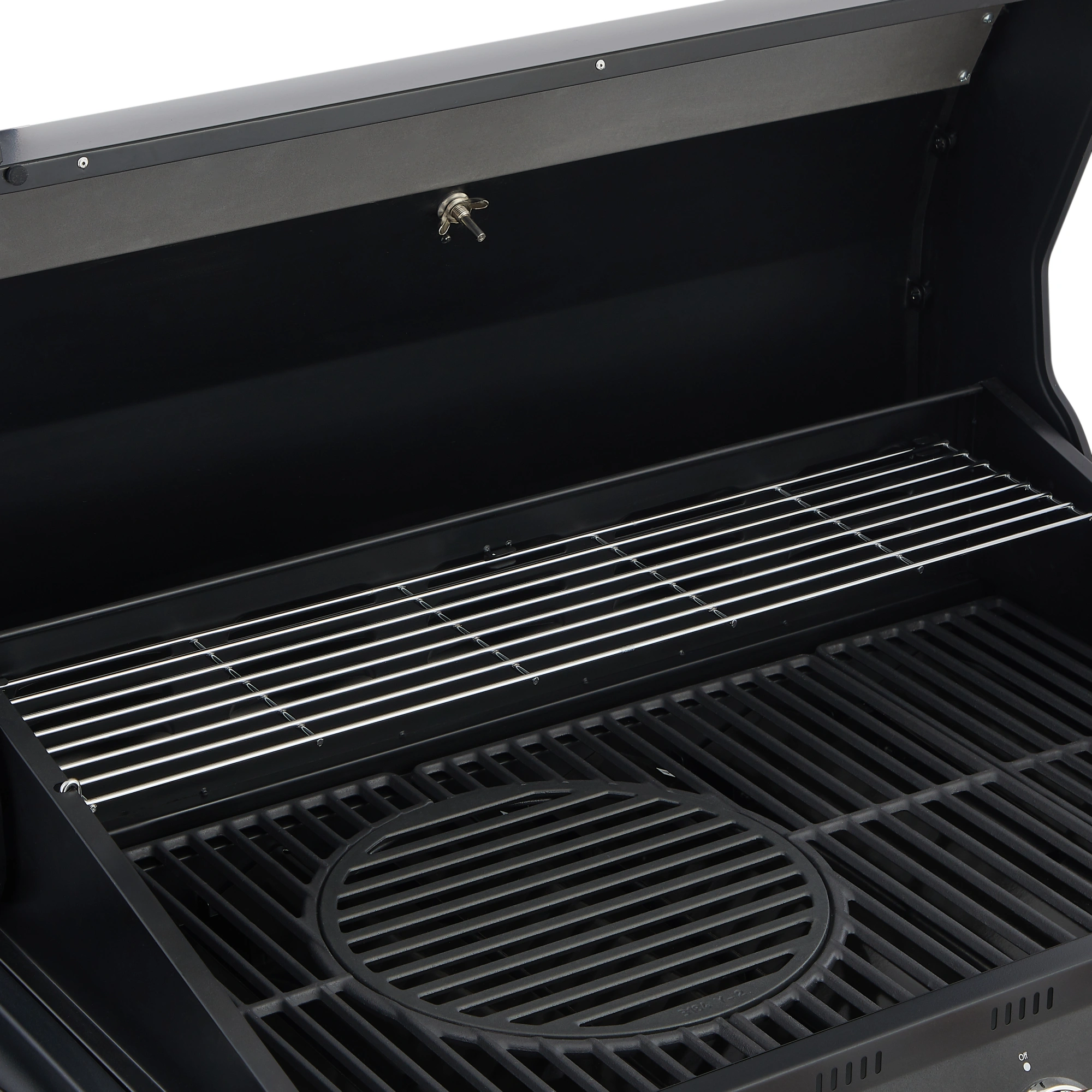 6 Burner Propane Gas Grill 72000 BTU Stainless Steel BBQ with Side Burner, Cast Iron Grates, Side Tables for Outdoor Patio Backyard view 21