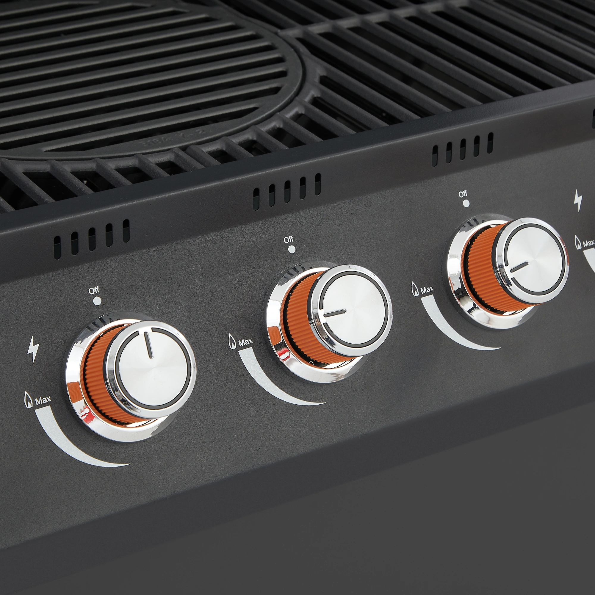 6 Burner Propane Gas Grill 72000 BTU Stainless Steel BBQ with Side Burner, Cast Iron Grates, Side Tables for Outdoor Patio Backyard view 24