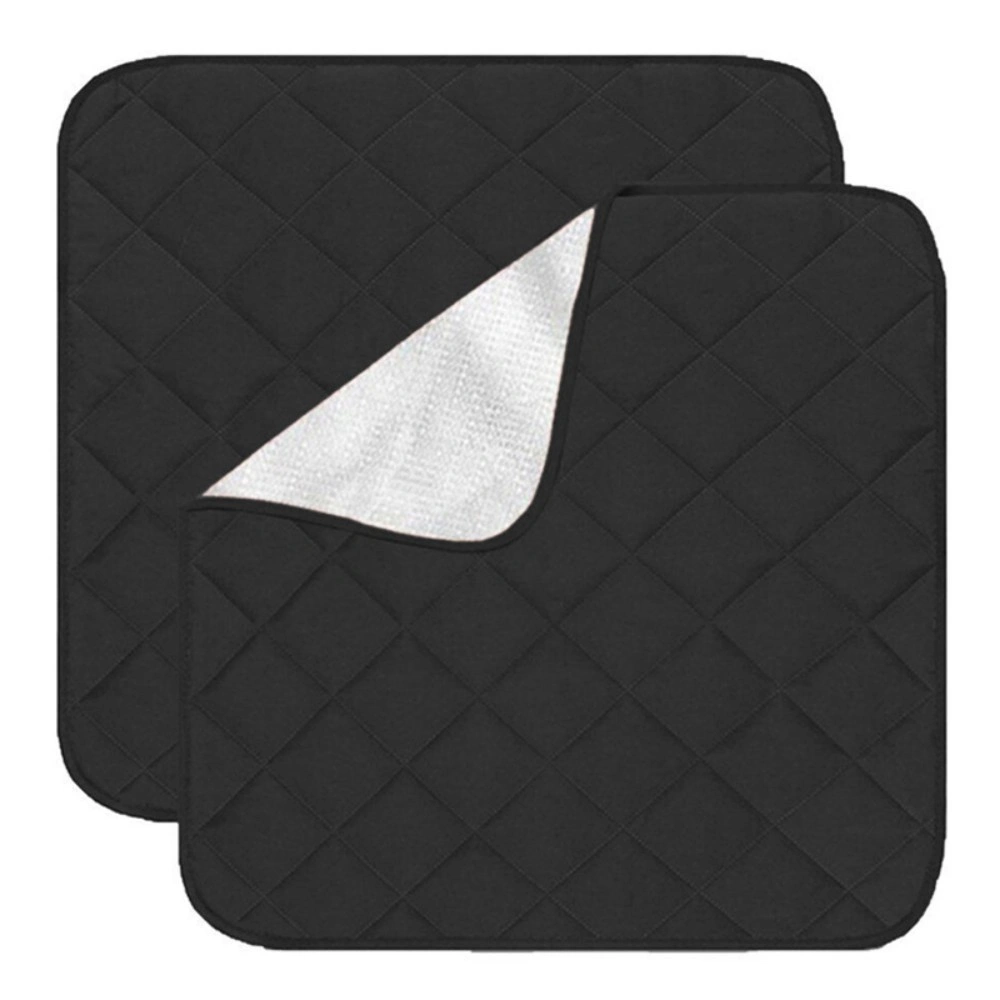 2x Waterproof Chair Seat Pads Non-Slip Washable Absorbent Incontinence Protector Black view 4
