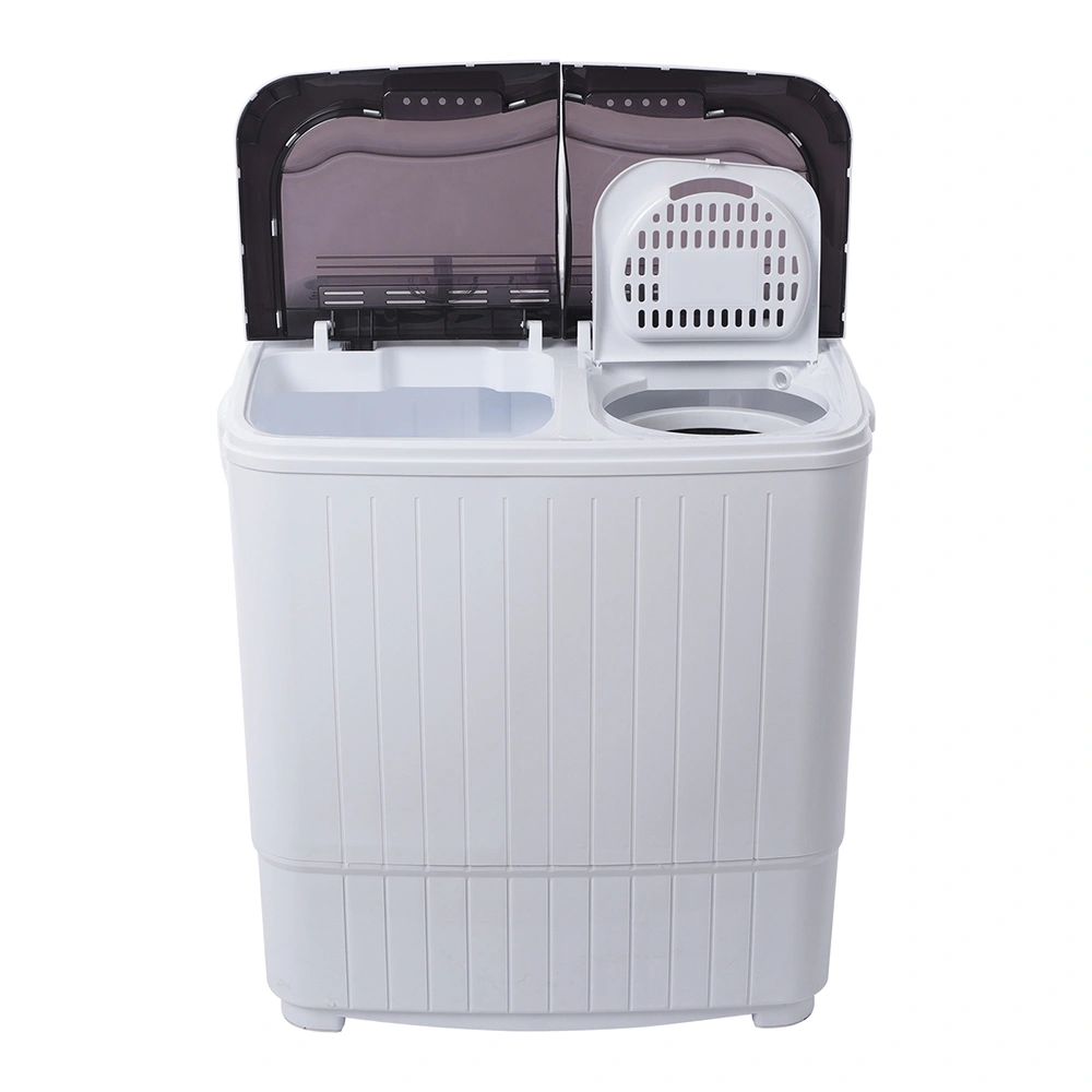 Compact Twin Tub Washing Machine 14.3 Lbs Semi-Automatic with Built-In Drain Pump, XPB35-188S Gray Cover Mini Portable Laundry Washer view 8