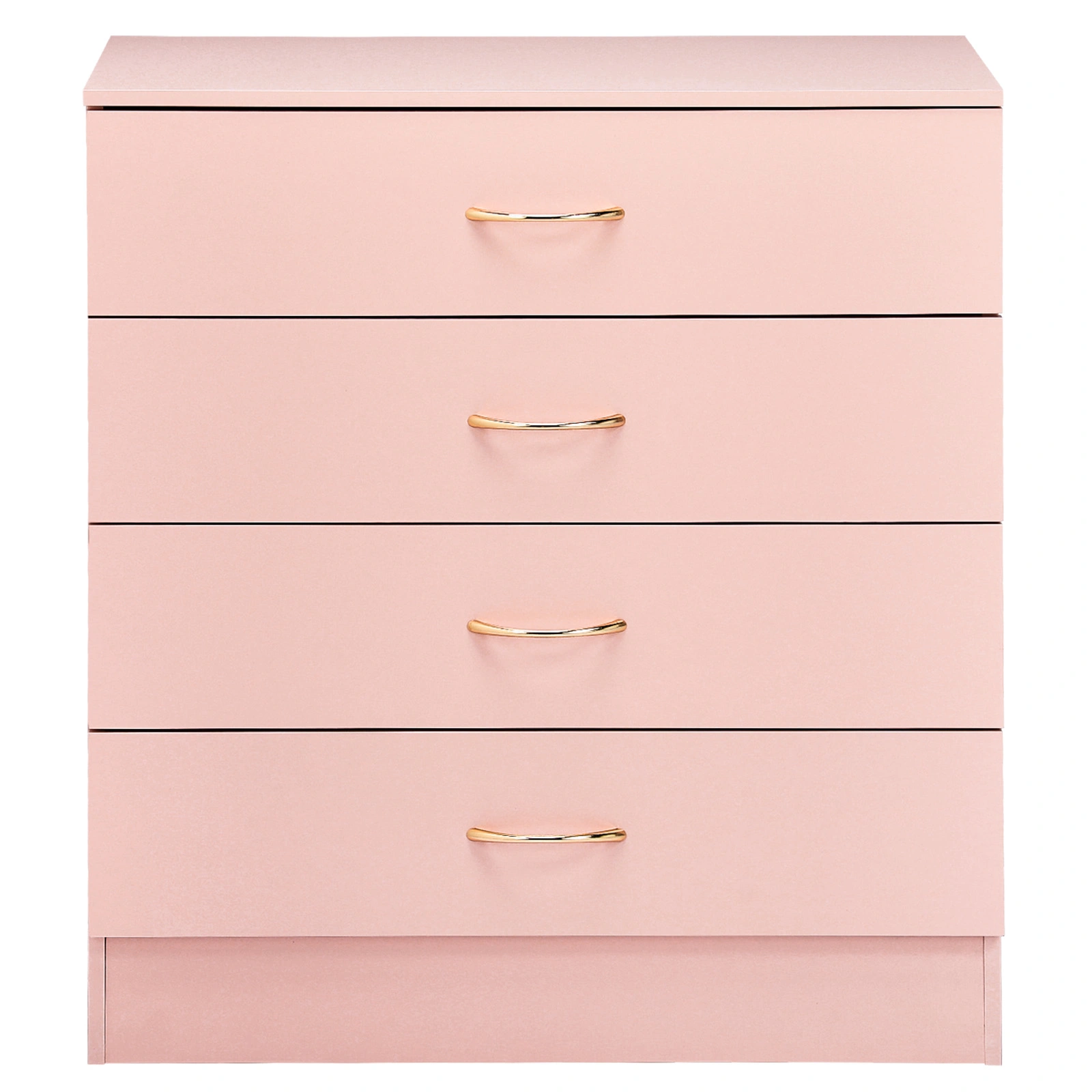 Nail polish powder textured surface, particleboard with melamine veneer, 66*33*73mm, four-drawer cabinet, faux rose gold handles view 3