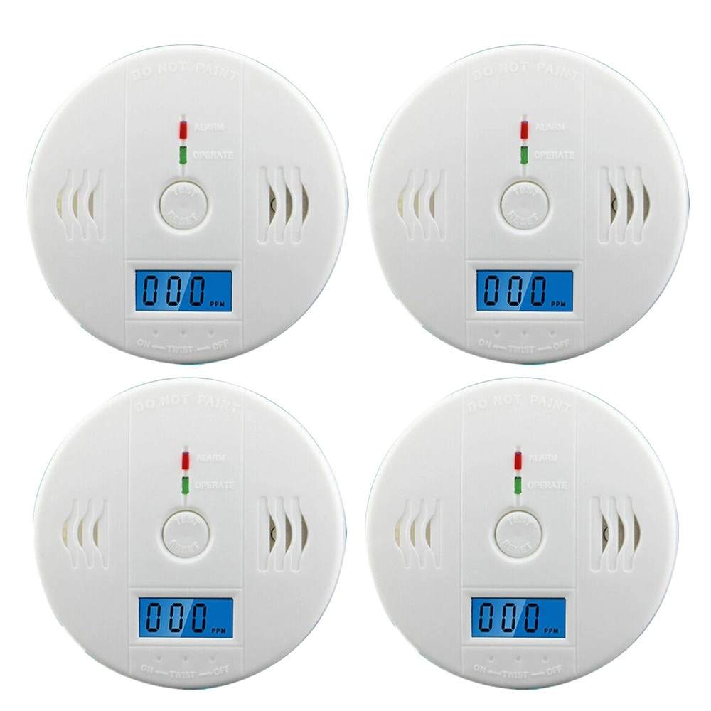 (4 Pack)LCD Display CO Carbon Monoxide Gas Detector Device Home Safety Alarm Detector Platform policies vary; relevant qualifications are attached via link, please do not list products without required qualifications