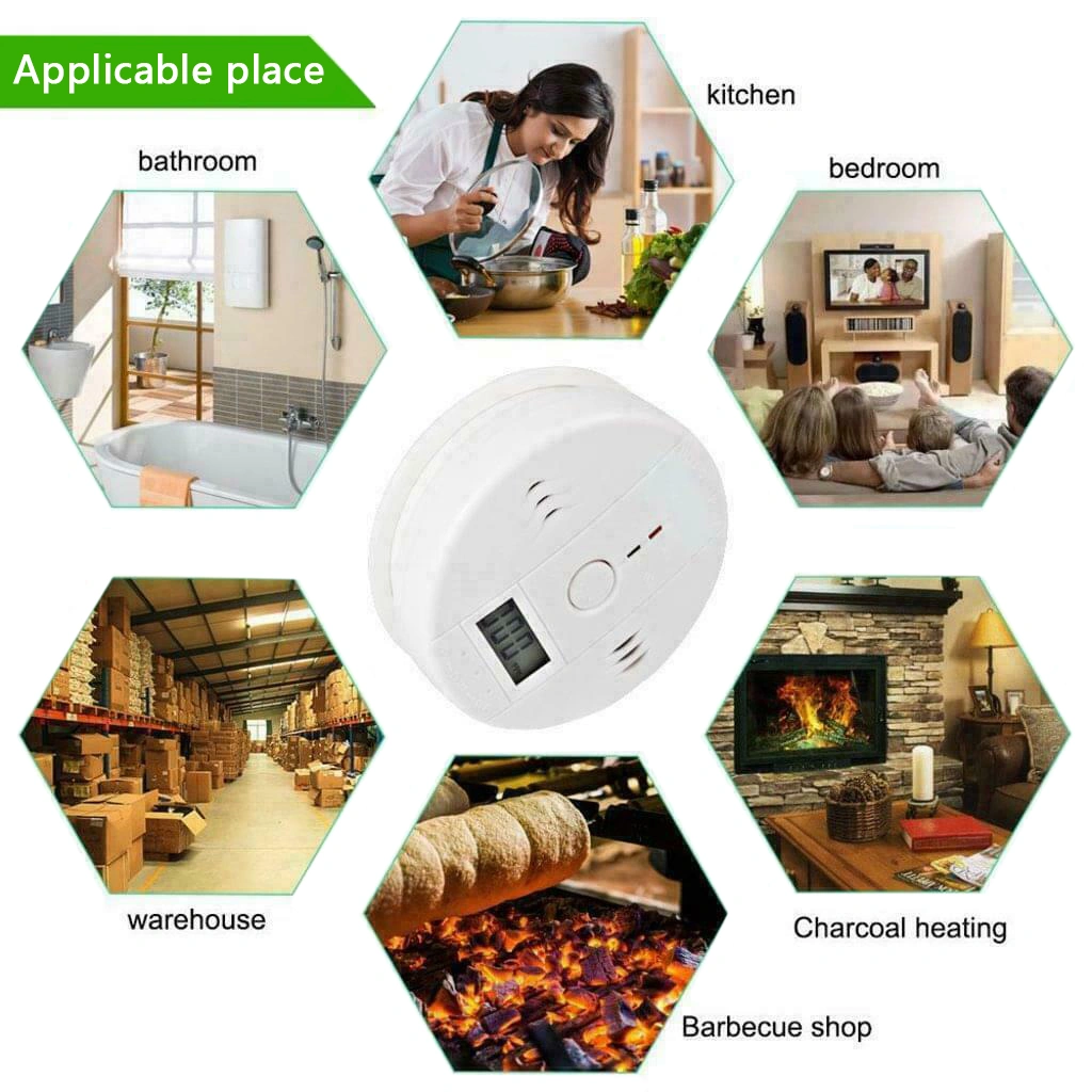 4 PackLCD Display CO Carbon Monoxide Gas Detector Device Home Safety Alarm Detector Platform policies vary; relevant qualifications are attached via link, please do not list products without required qualifications view 6