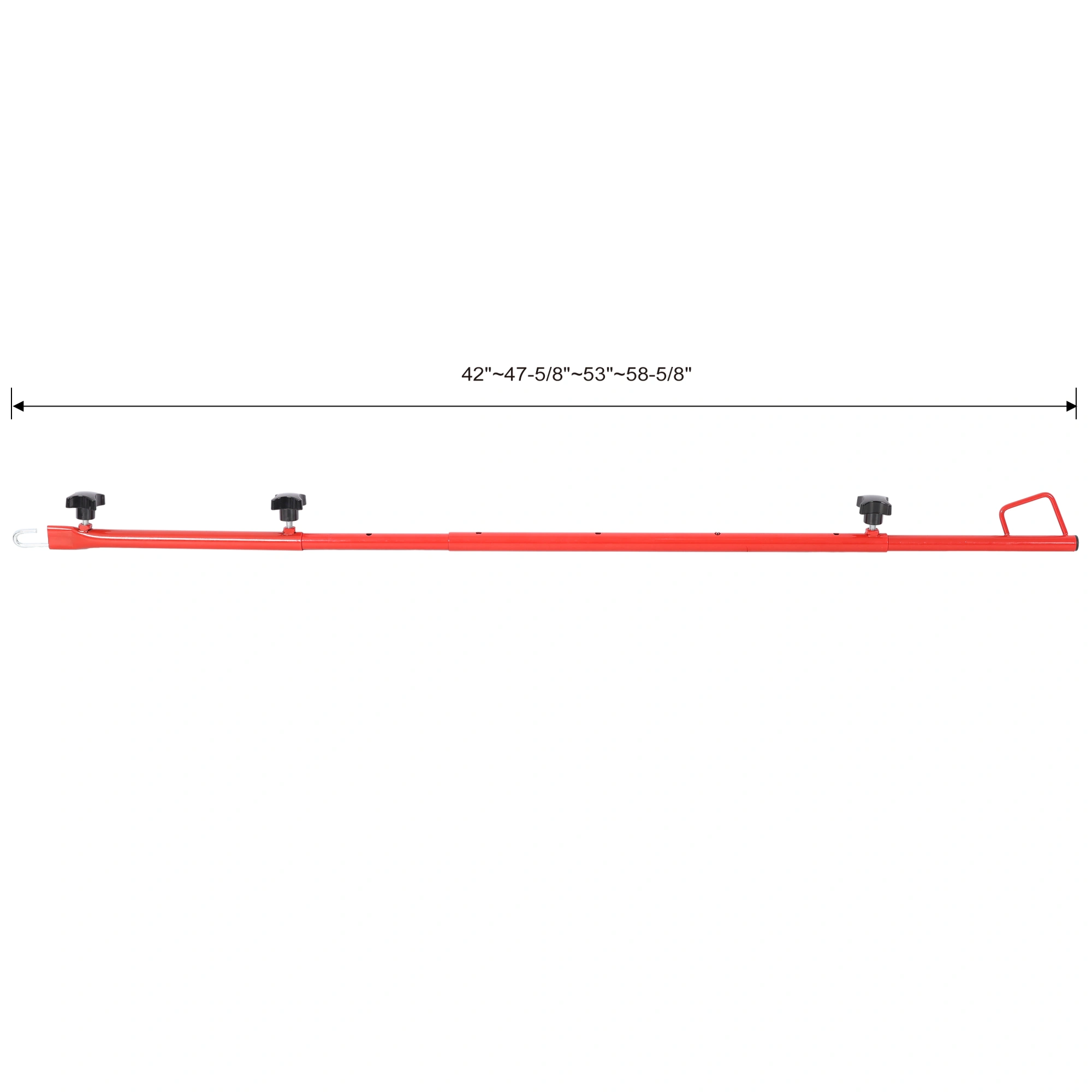 Red Hatch Jammer Holder Support Rod, Retractable Car Door Jammer Kit, Trunk Lift Gate Support for Automotive Paint Polishing Door Fixing view 12
