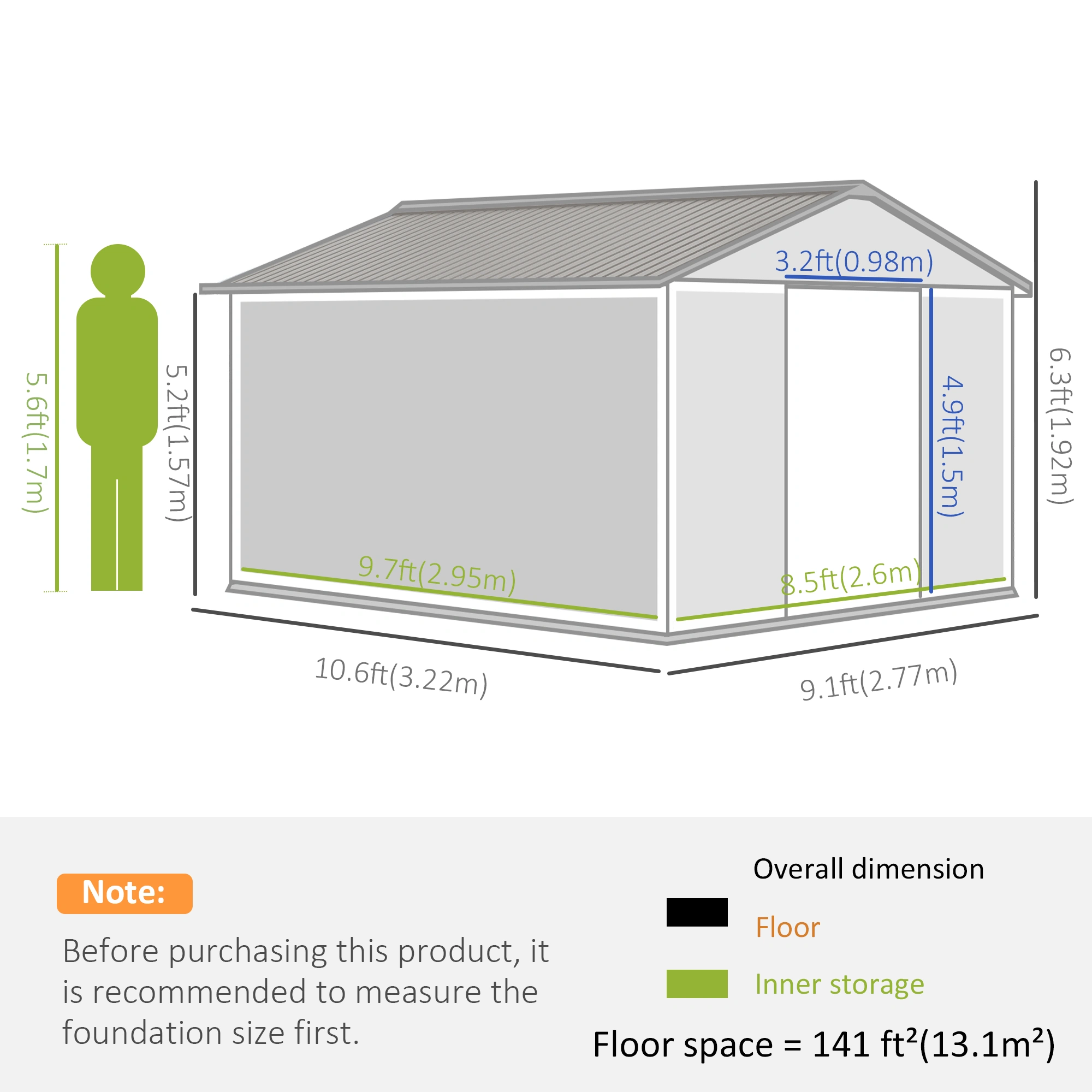 Premium Garden Shed - Weather-Resistant Outdoor Storage Unit view 2