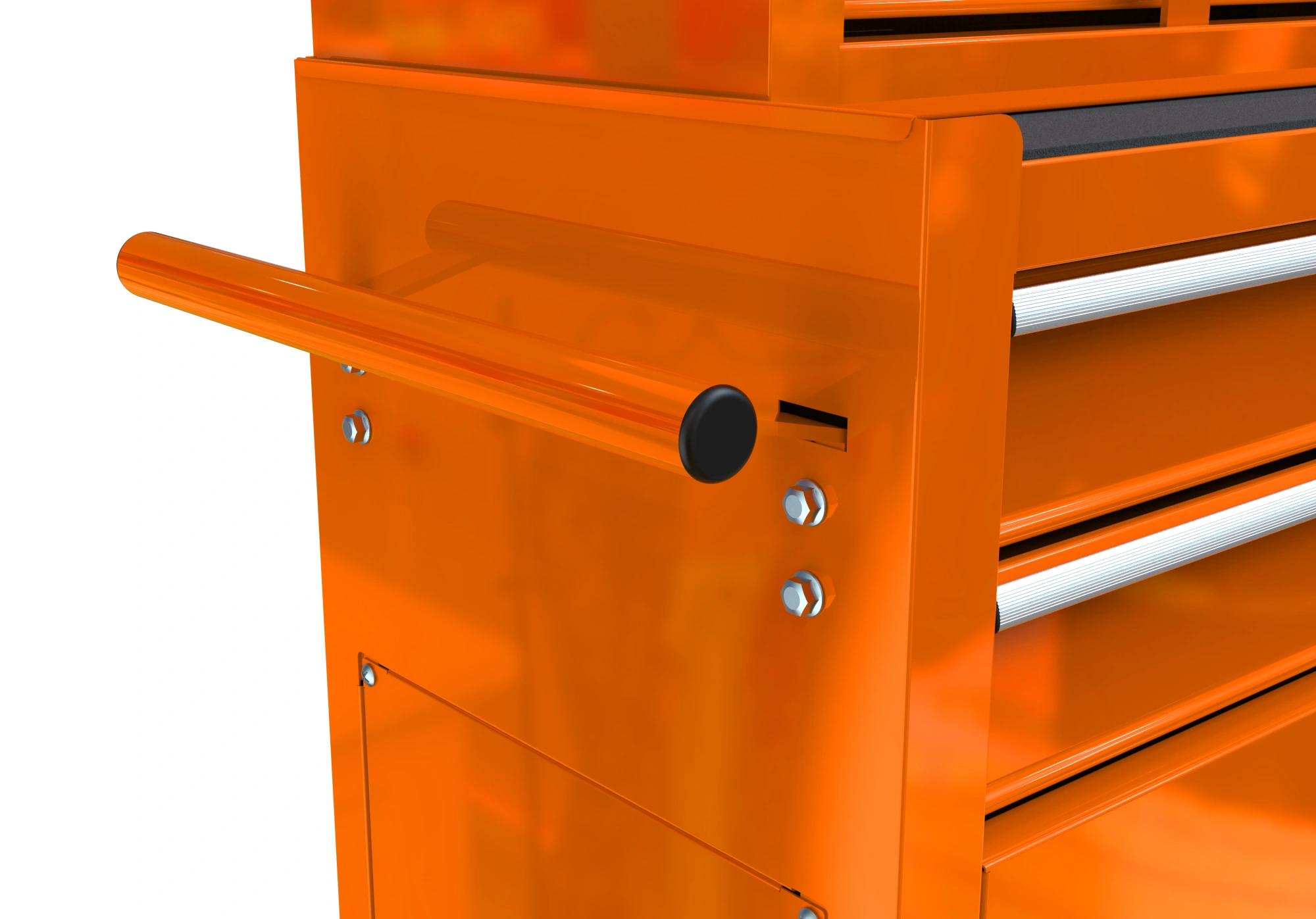 8-Drawer Rolling Tool Chest Cabinet with Wheels, High Capacity Orange Tool Storage Box with Lockable Drawers, Mobile Workshop Organizer view 13