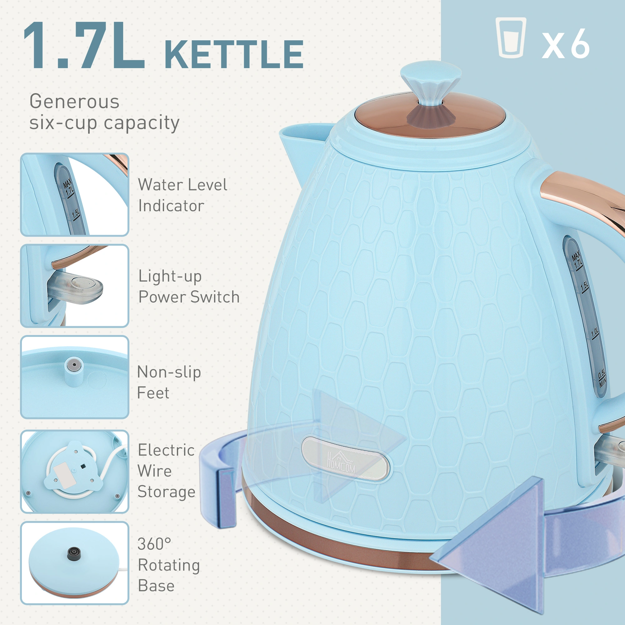 Stainless Steel Kettle and Toaster Set - 2 Piece Countertop Kitchen Appliance Combo Bundle view 3