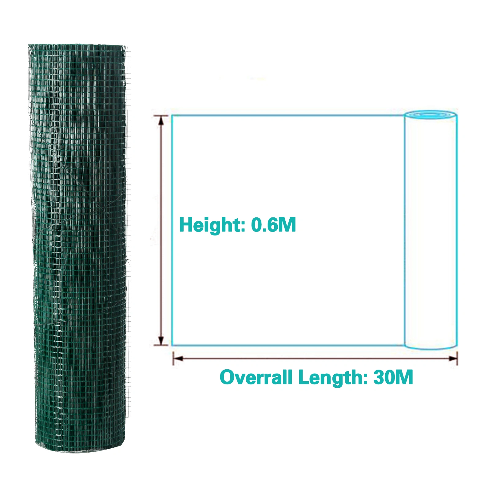Galvanized Wire Mesh 25ft x 50ft Roll, 2" Hexagonal Chicken Wire, Heavy Duty Hardware Cloth for Garden Fence, Poultry Enclosure, Animal Run