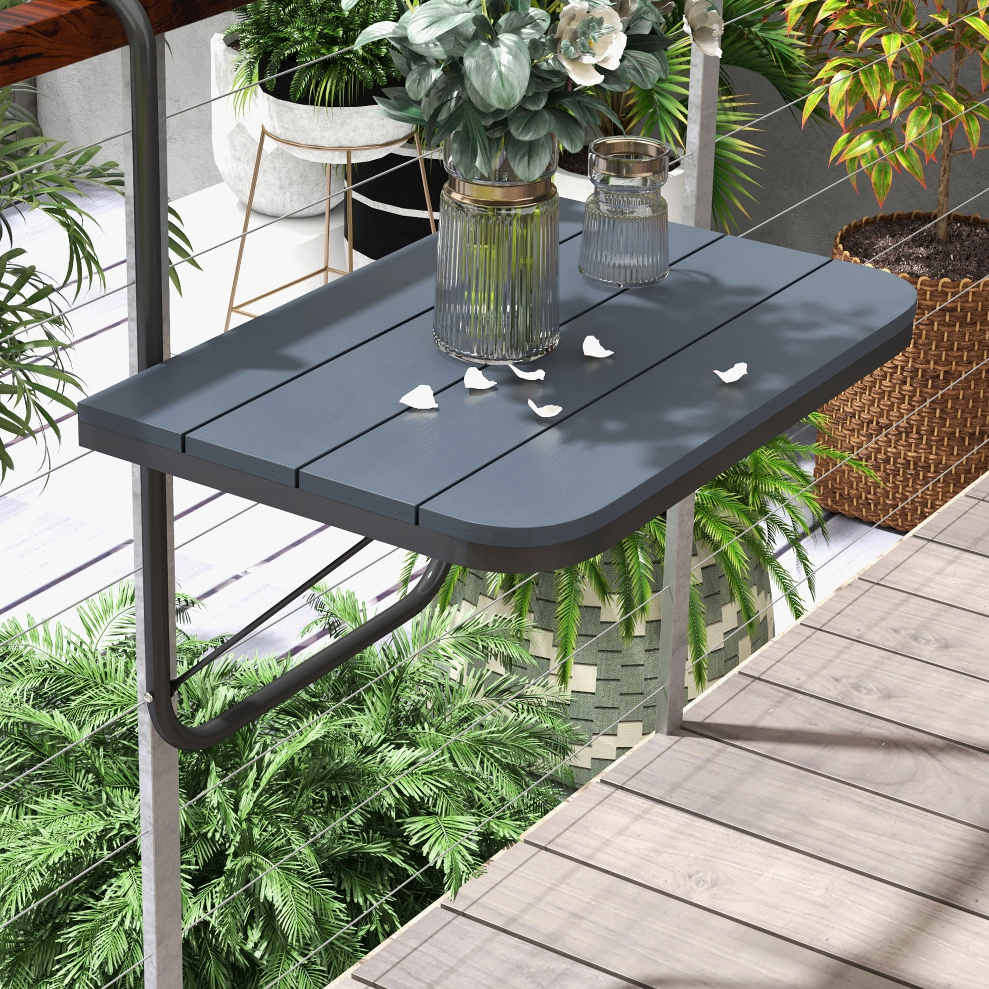 Heavy Duty Camping Table, Portable Folding Outdoor Picnic Table for Hiking, Backpacking, and Tailgating