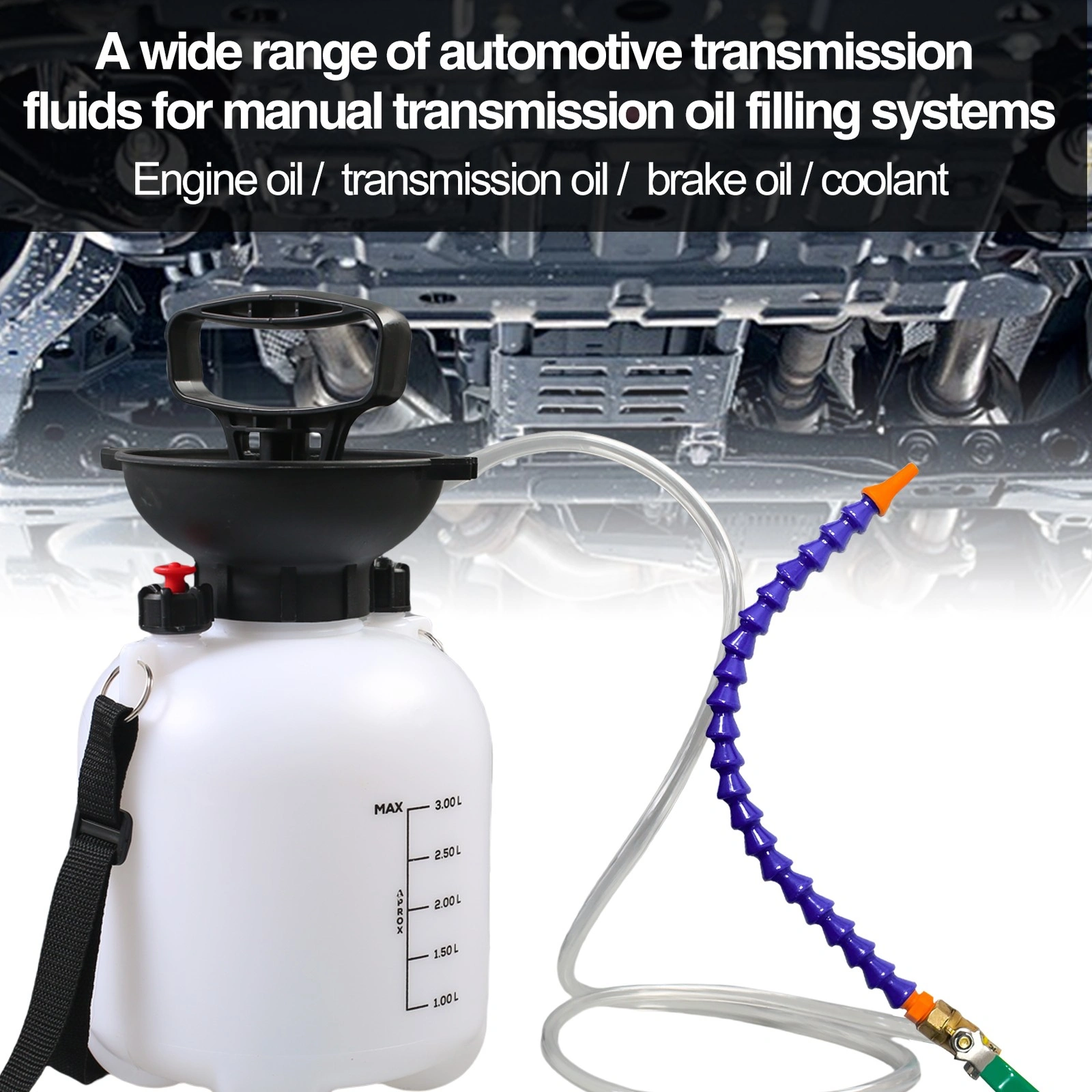 3L Hand Transfer Pump Oil Filler for Transmission Fluid, Automotive Manual Pump Tool view 2