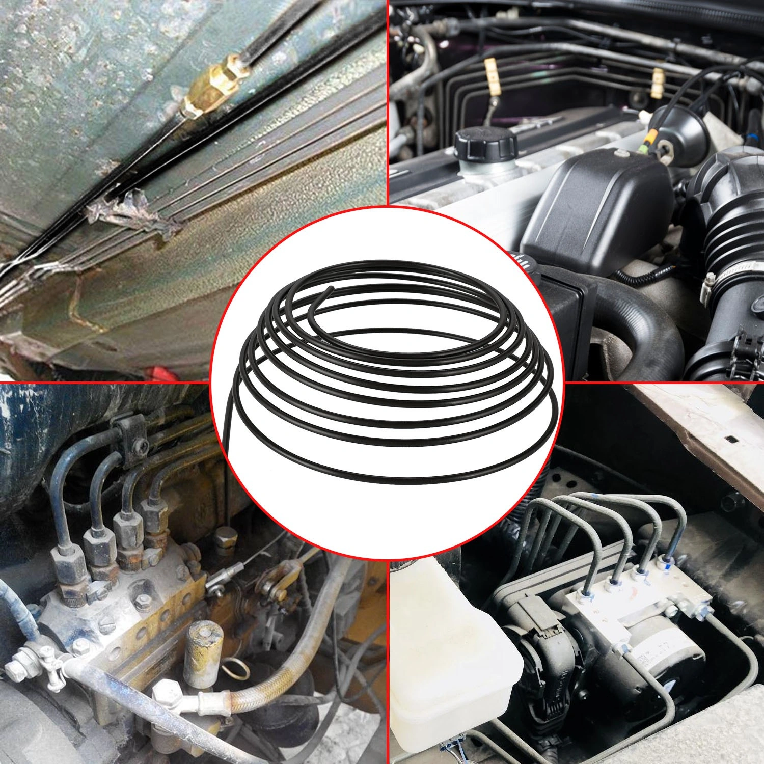5m Steel Brake Line Hose Pipe 4.75mm + 10 Fittings Nuts + 5 Connectors - Automotive Brake Line Kit view 4
