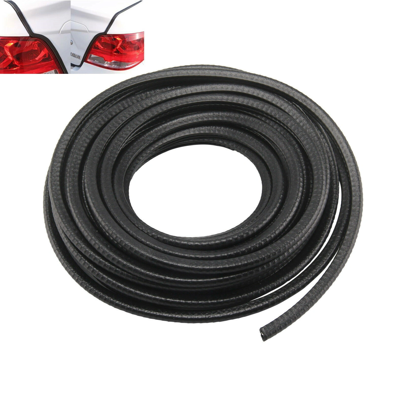 10m Black PVC Edge Protection Trim, Clip-On Rubber Guard Strip for Furniture Doors Cabinets, 20mm Width view 3