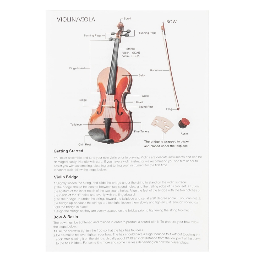 GV103 4/4 Spruce Panel Violin Matte White view 20