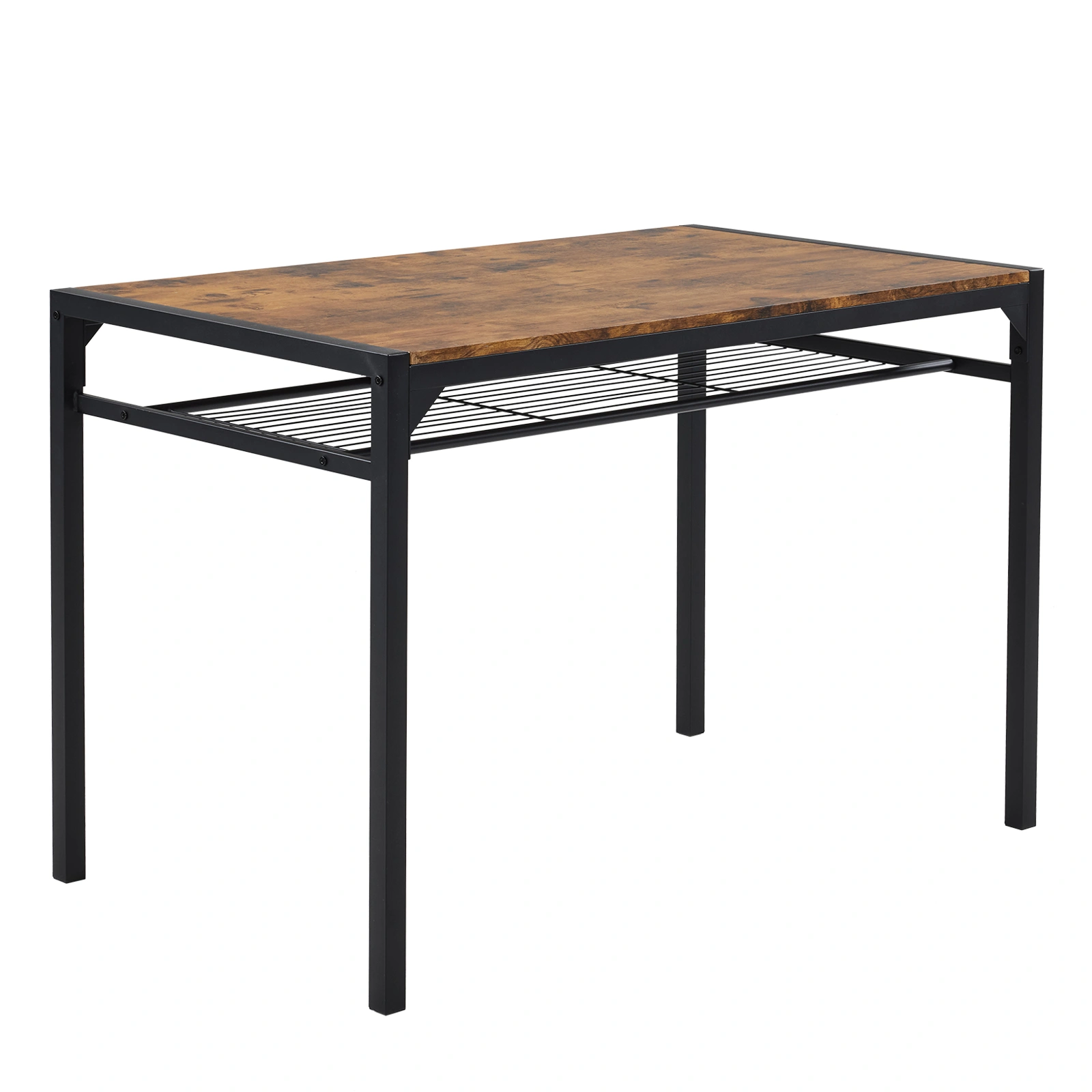 Dining Table Set for 4, Kitchen Table with 2 Chairs and a Bench, 4 Piece Kitchen Table Set for Small Space, Home Kitchen Bar Pub Apartment, Rustic Brown view 10