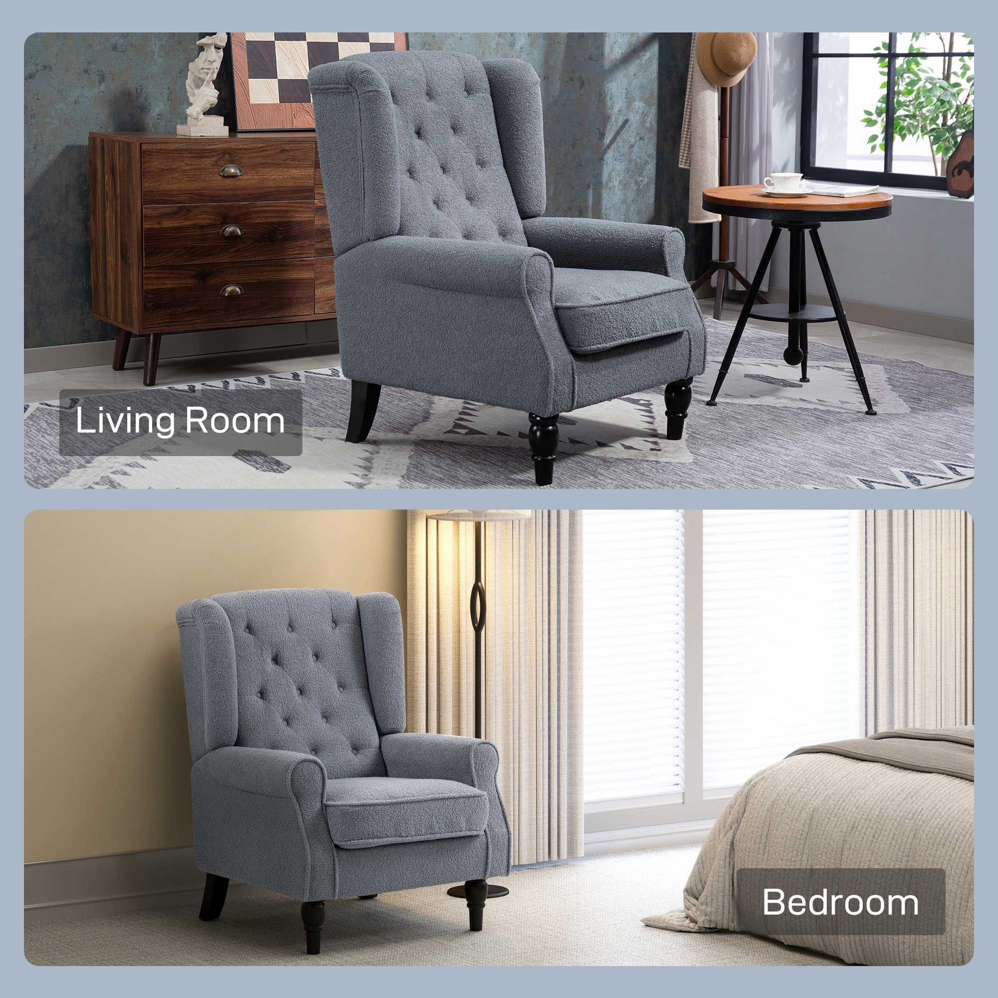 Sofa Chair - Cozy Reading Accent Chair with Plush Padding, Compact Armchair for Small Spaces Living Room view 4