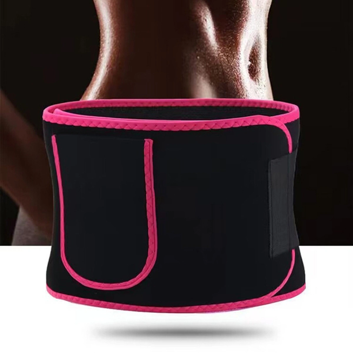 Waist Trimmer Belt Sport Workout Shaper Burner Slimming Belt W/ Phone Pocket Pink-Black US Logistics only For USPS.TK/TMEU only For self-pickup