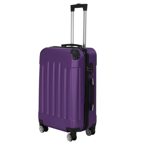 3-in-1 Portable ABS Trolley Case 20" / 24" / 28" Purple view 5