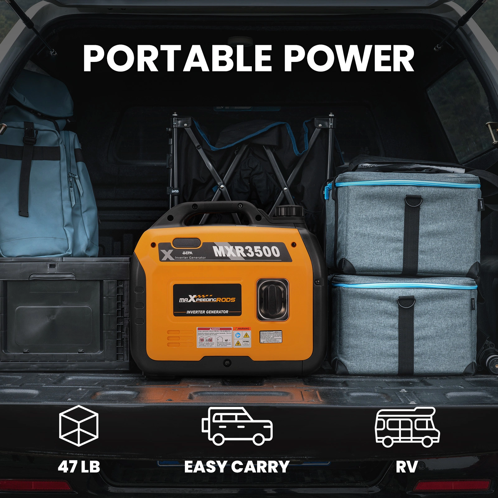 5KW Portable Inverter Generator Super Quiet Compact Suitcase Design Lightweight view 4