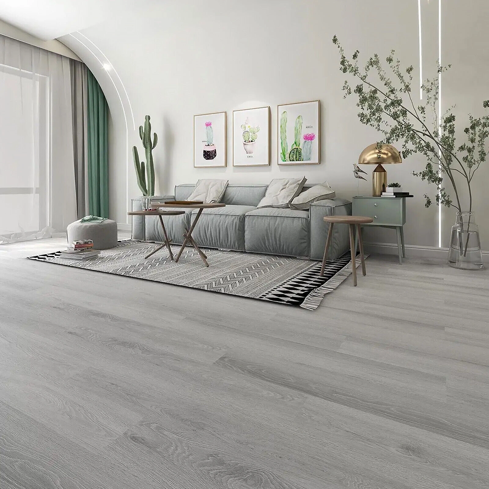 5m² Peel & Stick Wood Effect Vinyl Flooring, Self Adhesive Floor Tiles for Kitchen Bathroom