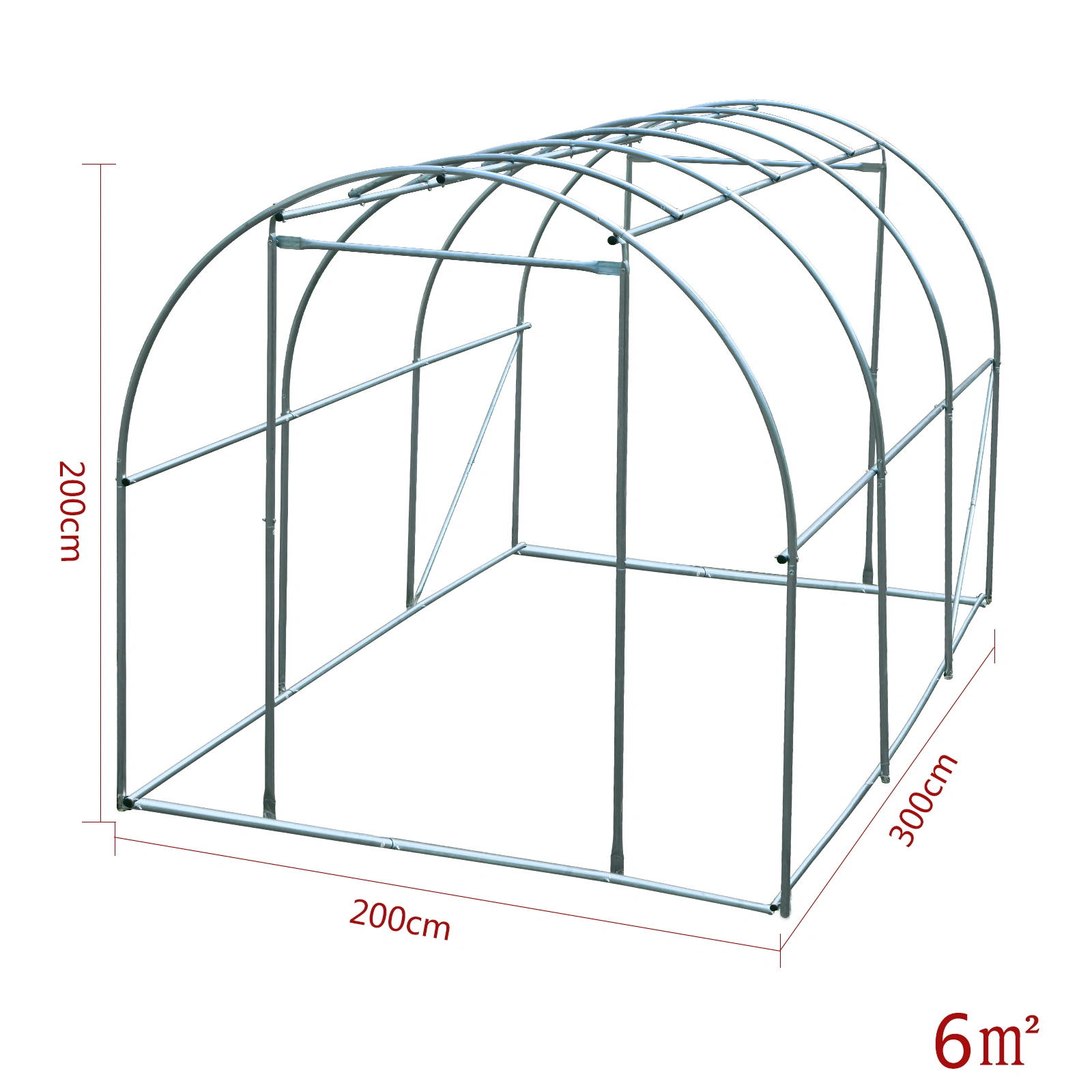 Greenhouse 8x6 Greenhouse Kit, Polycarbonate Cover with Aluminum Frame, UV-Protected Plant House for Garden Outdoor Gardening Growing view 2