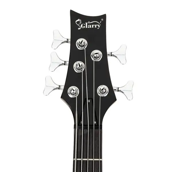 GIB Electric 5 String Bass Guitar Full Size Bag Strap Pick Connector Wrench Tool Earth Brown view 3