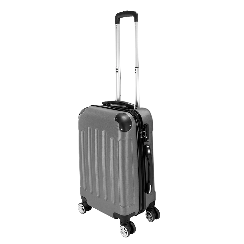 3-in-1 Portable ABS Trolley Luggage Case Set 20"/24"/28" Dark Gray view 3